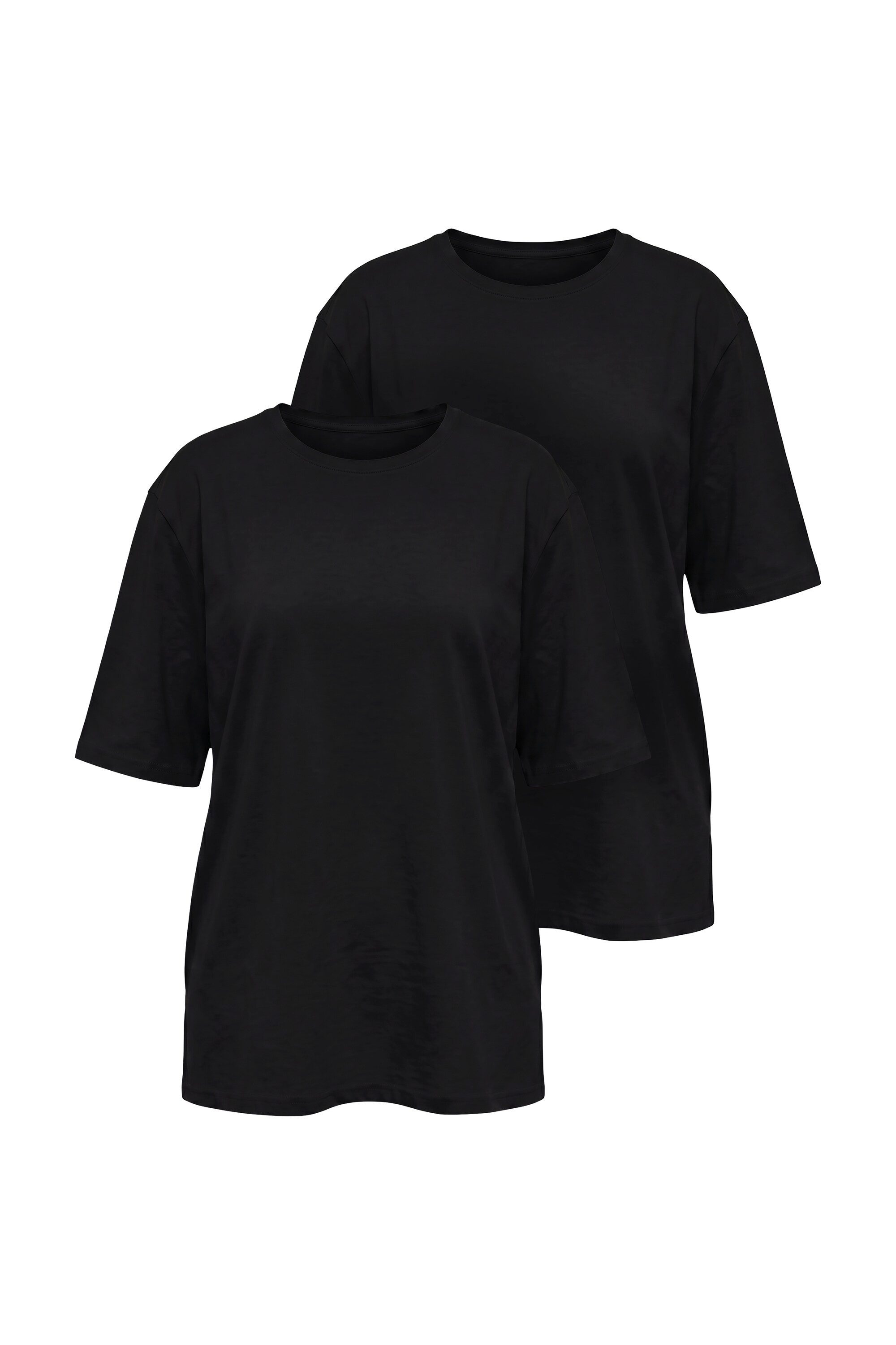 Ulla Popken T-Shirt T-Shirts 2er-Pack Rundhals Halbarm