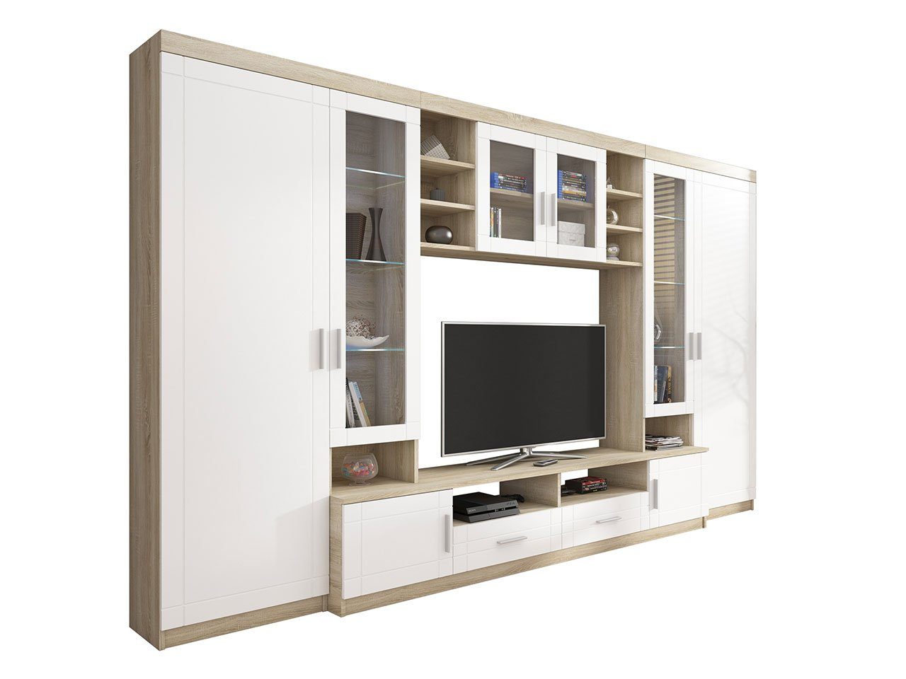 MIRJAN24 Wohnwand Paris, (Komplett-Set, Hochschranke, Hochvitrine, günstig online kaufen