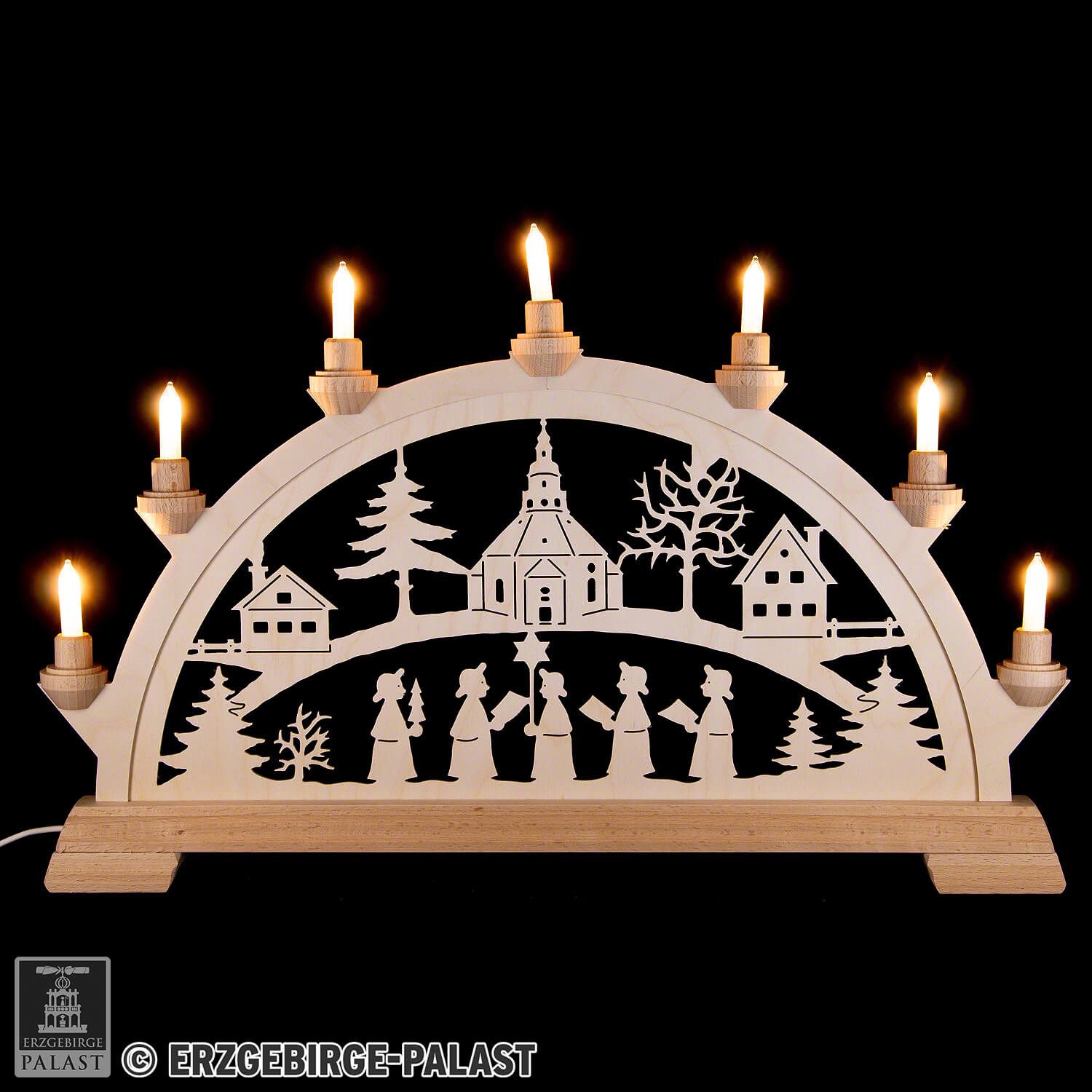 Kunstgewebe Taulin Schwibbogen Schwibbogen Seiffener Kirche (55x36cm) von Kunstgewerbe Taulin