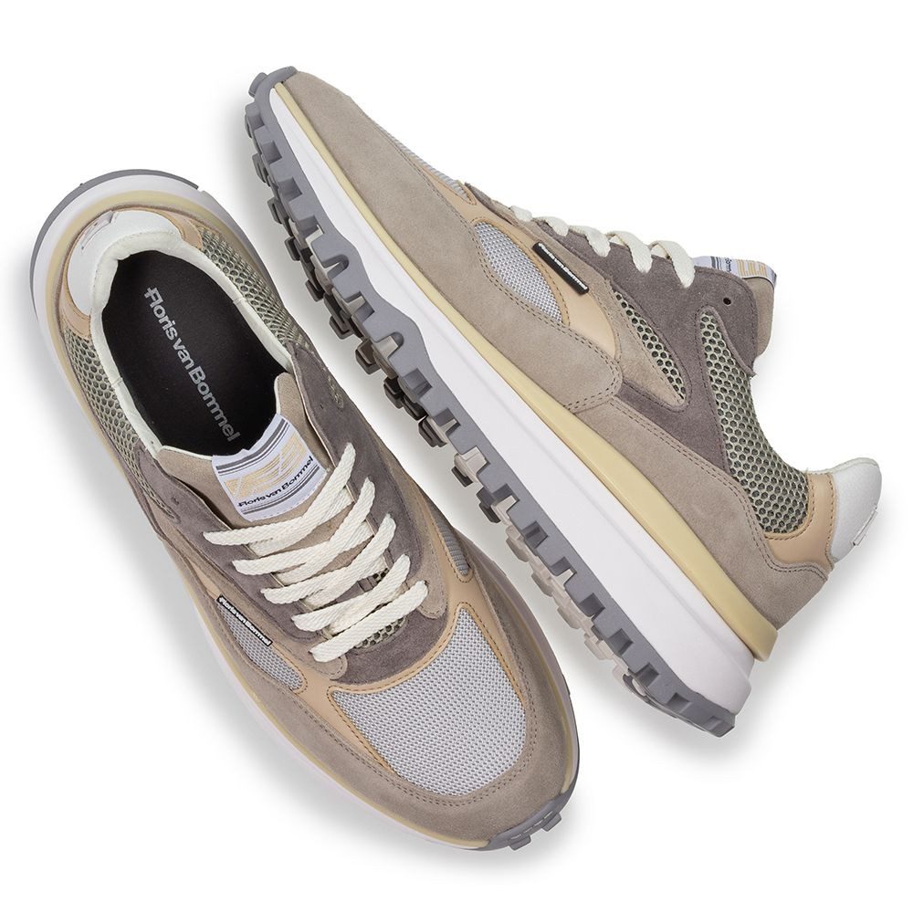 Floris van Bommel Floris Sport LightGrey Suede Sneaker