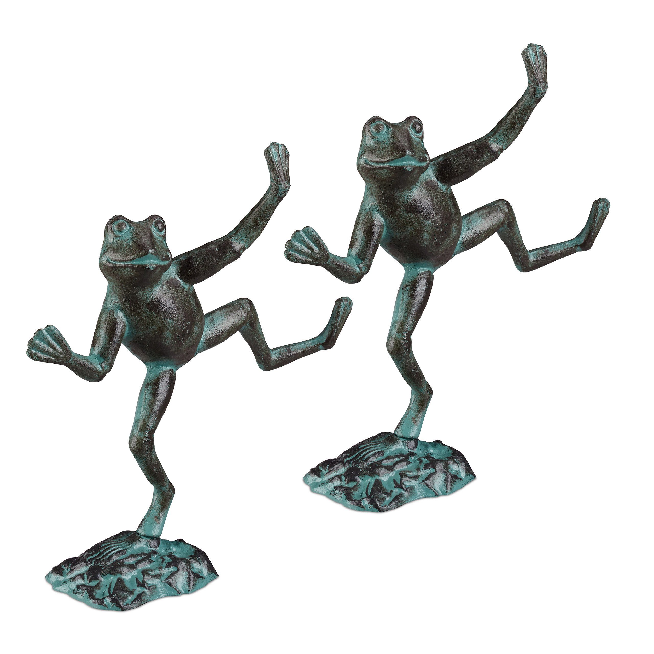 Gartenfigur Gartenfigur Frosch x 2 relaxdays