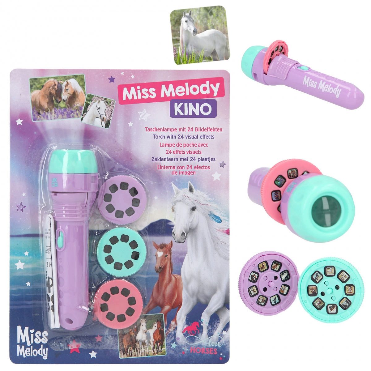 Depesche Spiel Miss Melody Taschenlampe mit Pferde-Projektionen