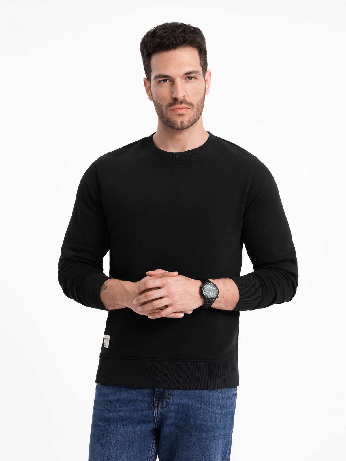OMBRE Sweatshirt Herren BasicSweatshirt mit Rundhalsausschnitt