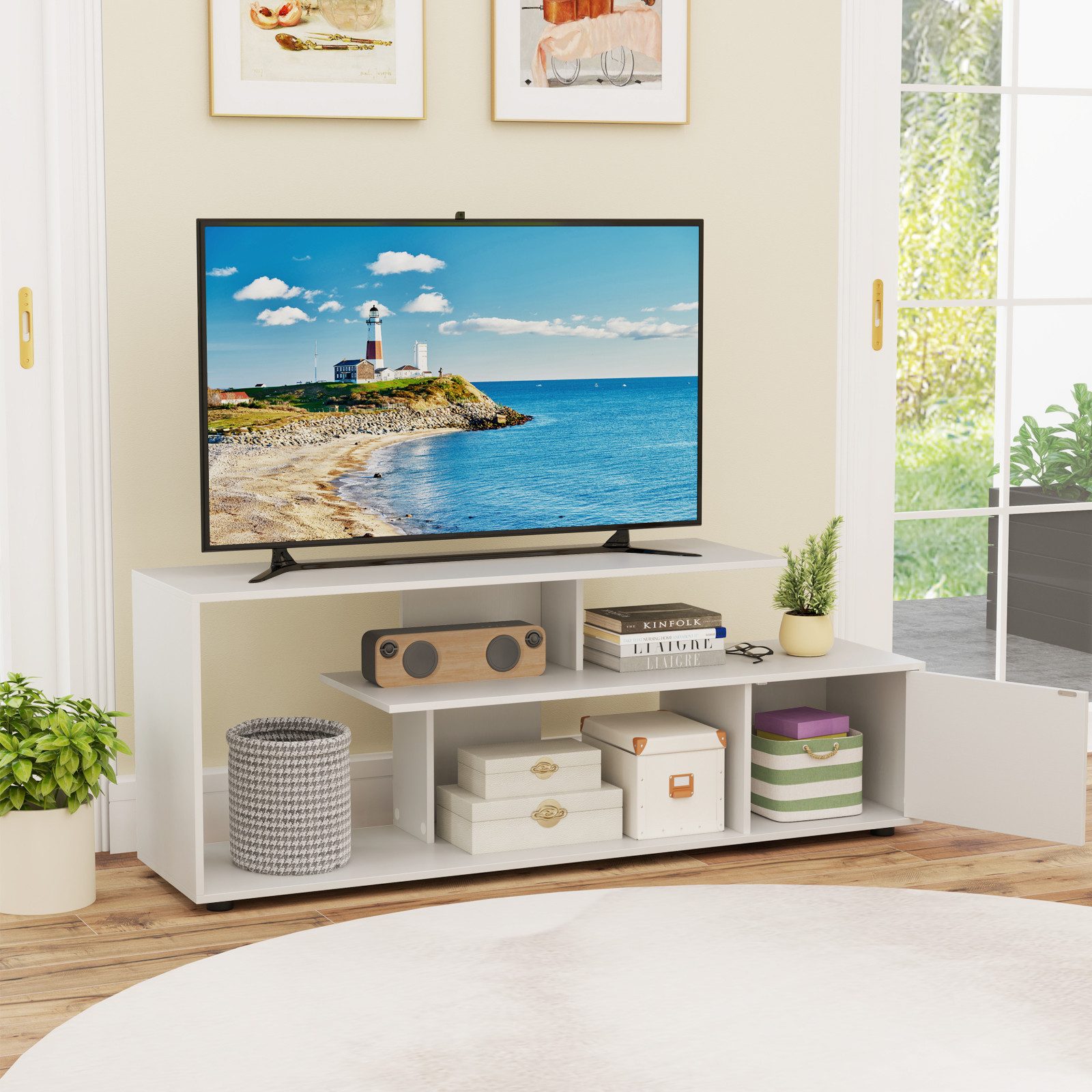COSTWAY TV-Schrank bis zu 55 Zoll, günstig online kaufen