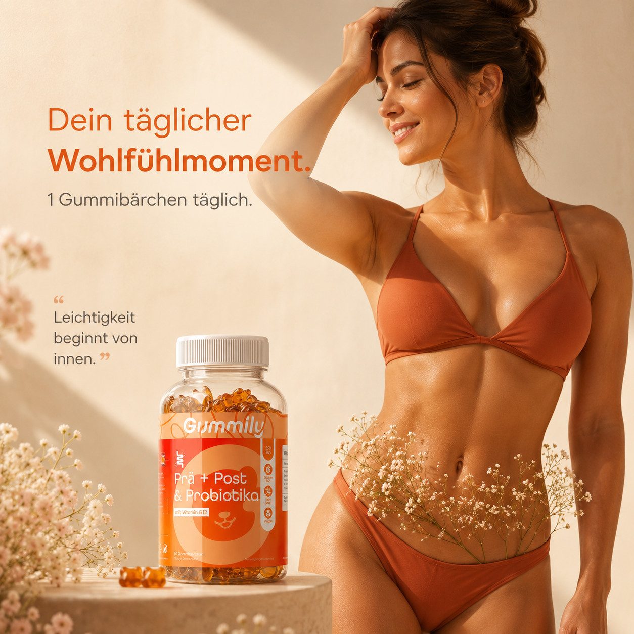 Gummily® Post, Pre & Probio Gummibärchen, 60 St., 2 Monats-Vorrat Probiona Kulturen Komplex