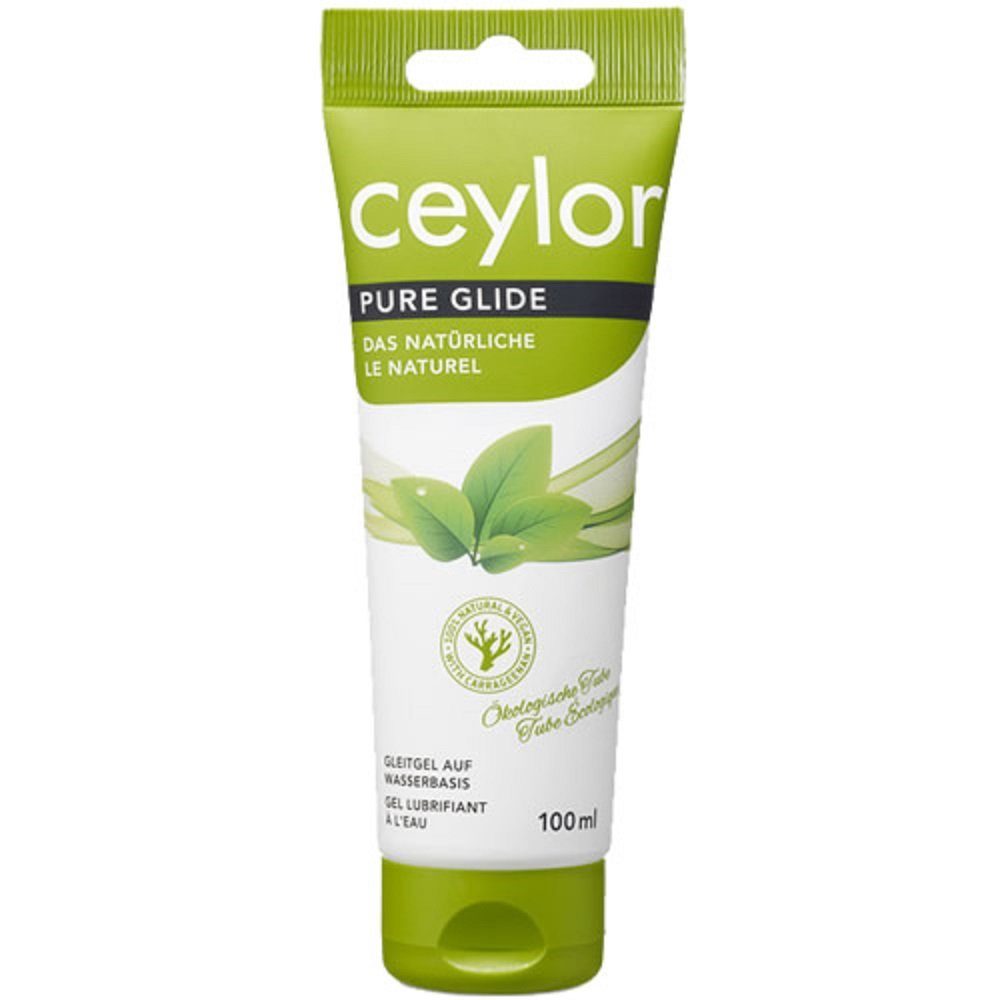 Ceylor Gleitgel Pure Glide (natürliches Gleitgel), Flasche mit, 100% natürliche Inhaltsstoffe, in ökologischer Verpackung