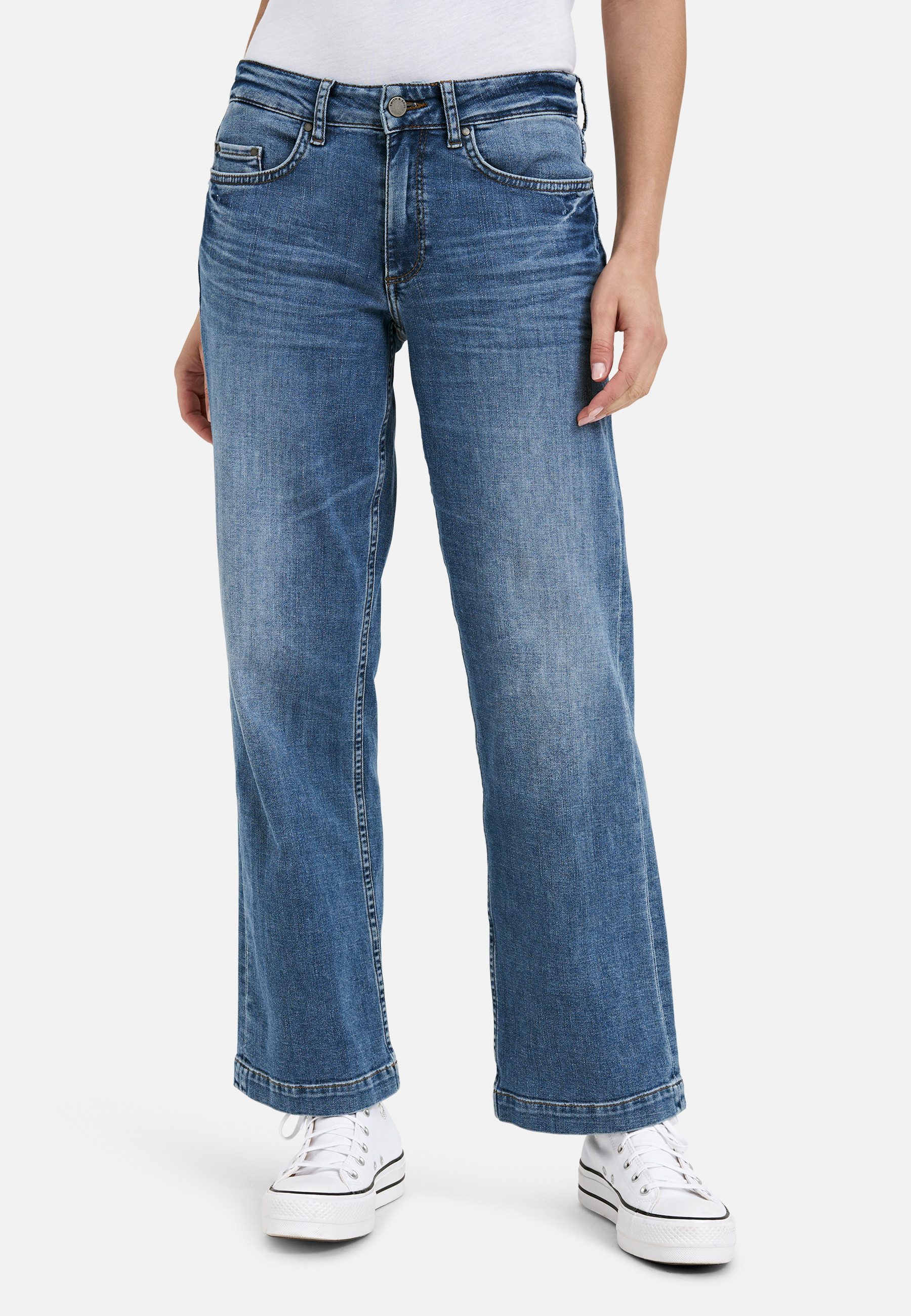 Smith & Soul Straight-Jeans Wide Leg, Mid Rise