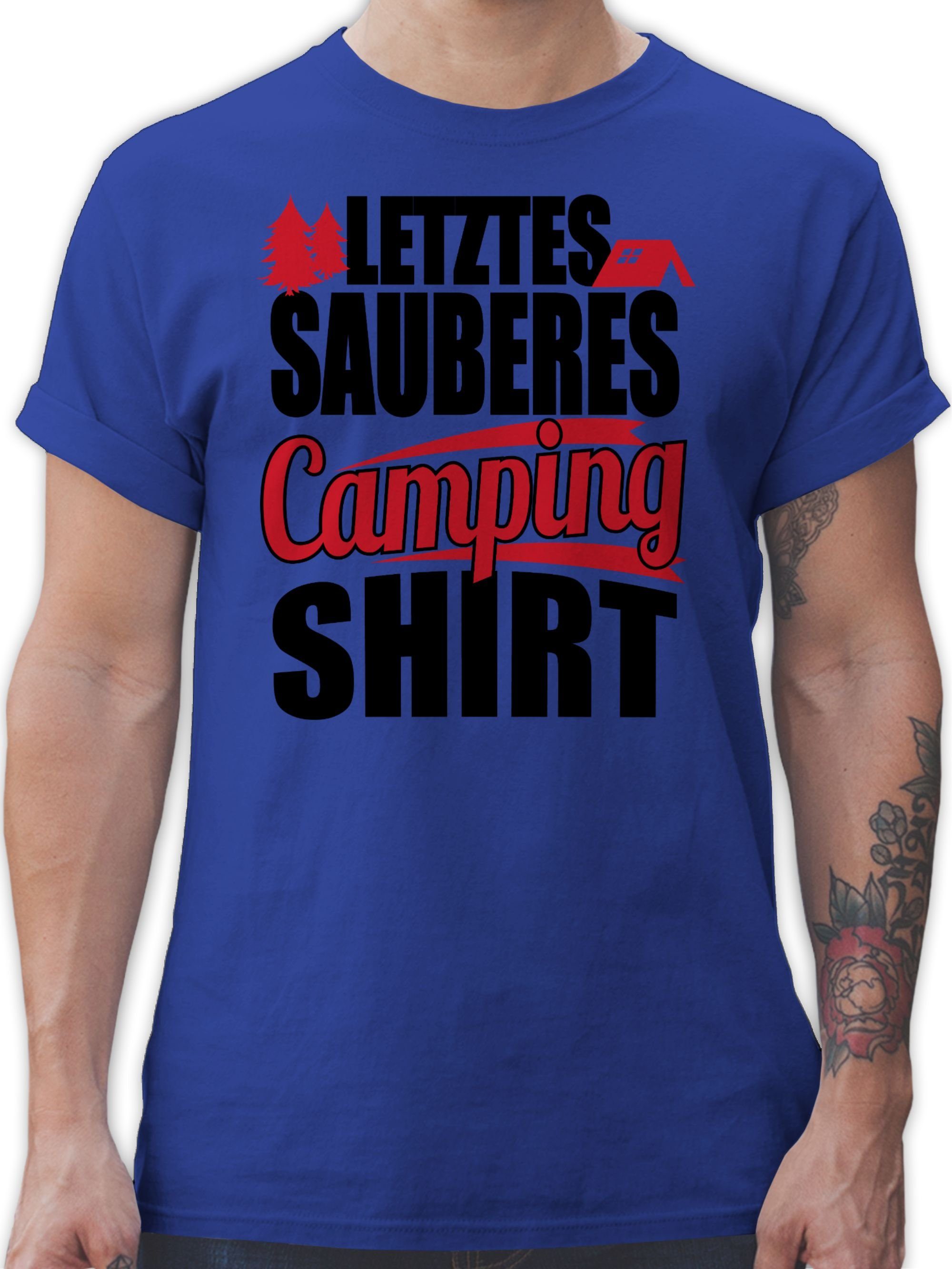 Shirtracer Camping Outfit Hobby schwarz Royalblau 3 Shirt T-Shirt sauberes Letztes