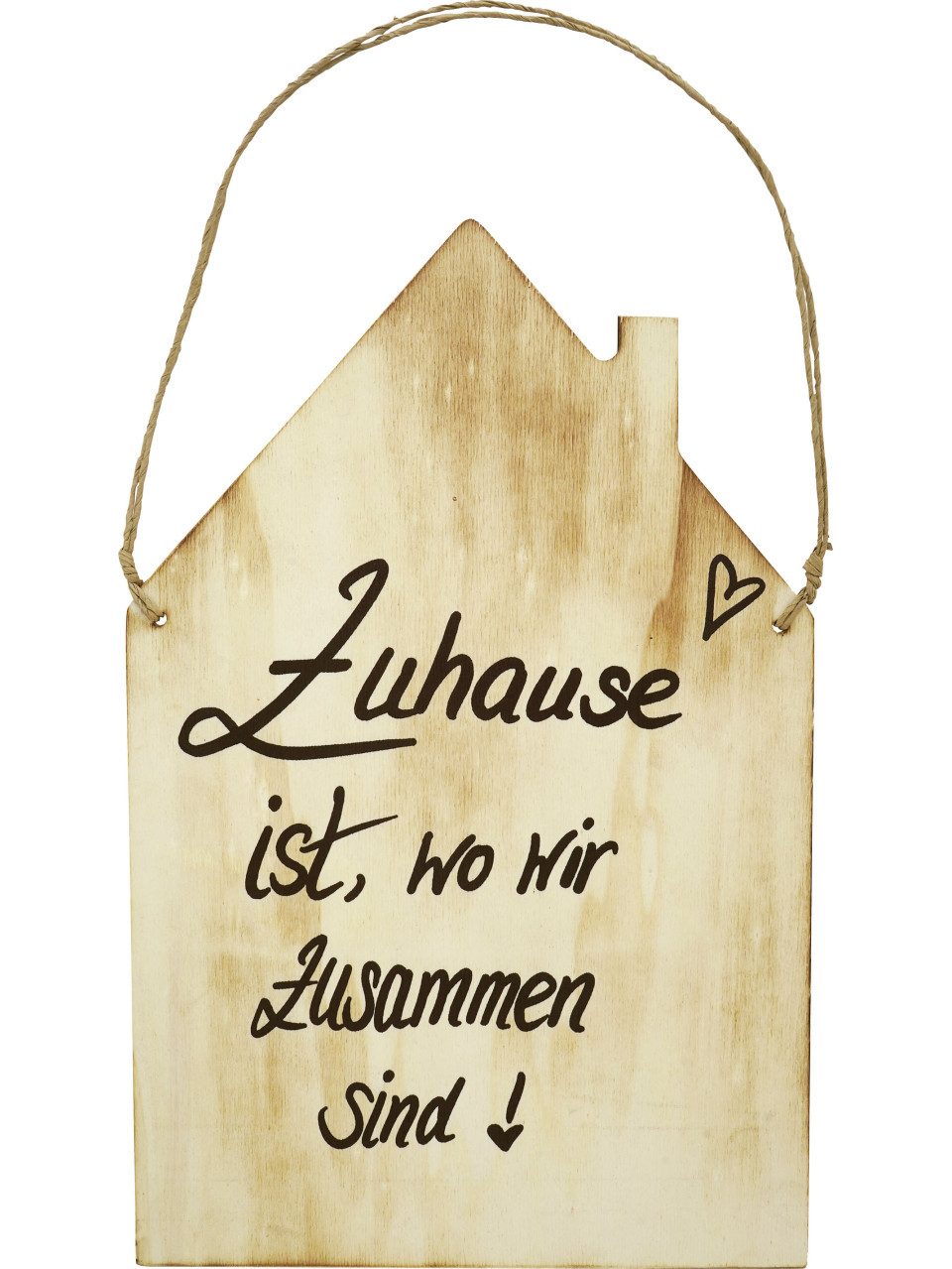 BADEKO Dekohänger Badeko Haus Zuhause 40 x 25 cm natur