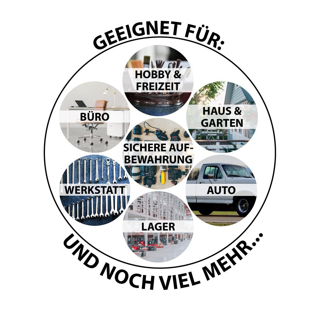 Trucky Anhänger-Deichselbox Truckbox Box Werkzeugkiste Anhängerbox Deichselbox 15 Größen Alumium