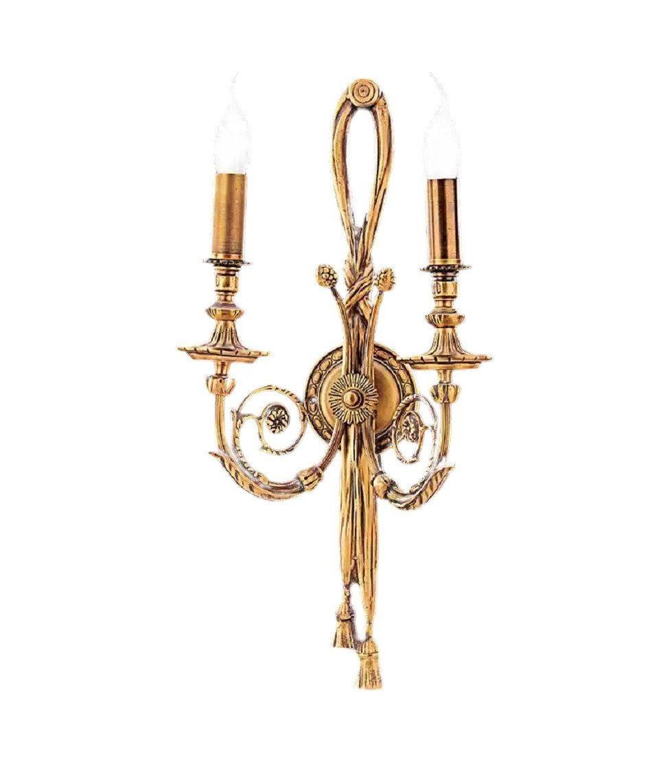JVmoebel Wandleuchte Klassische Wandlampe Goldene Wandleuchte Lampe Barock Leuchte Gold, Leuchtmittel wechselbar, Made in Europa