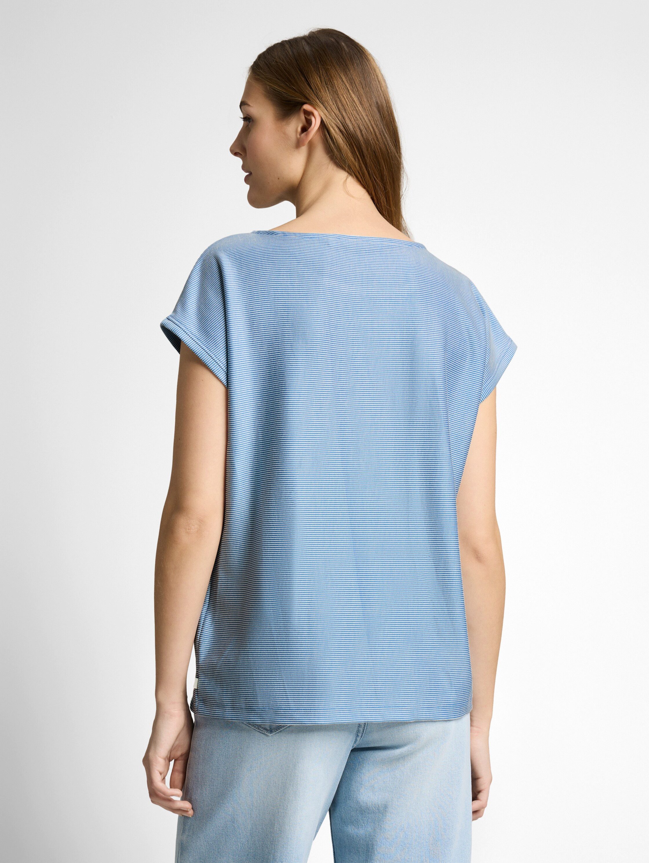 TOM TAILOR Denim Rundhalsshirt Ärmellos im Streifen-Look – Bild 2 von 5