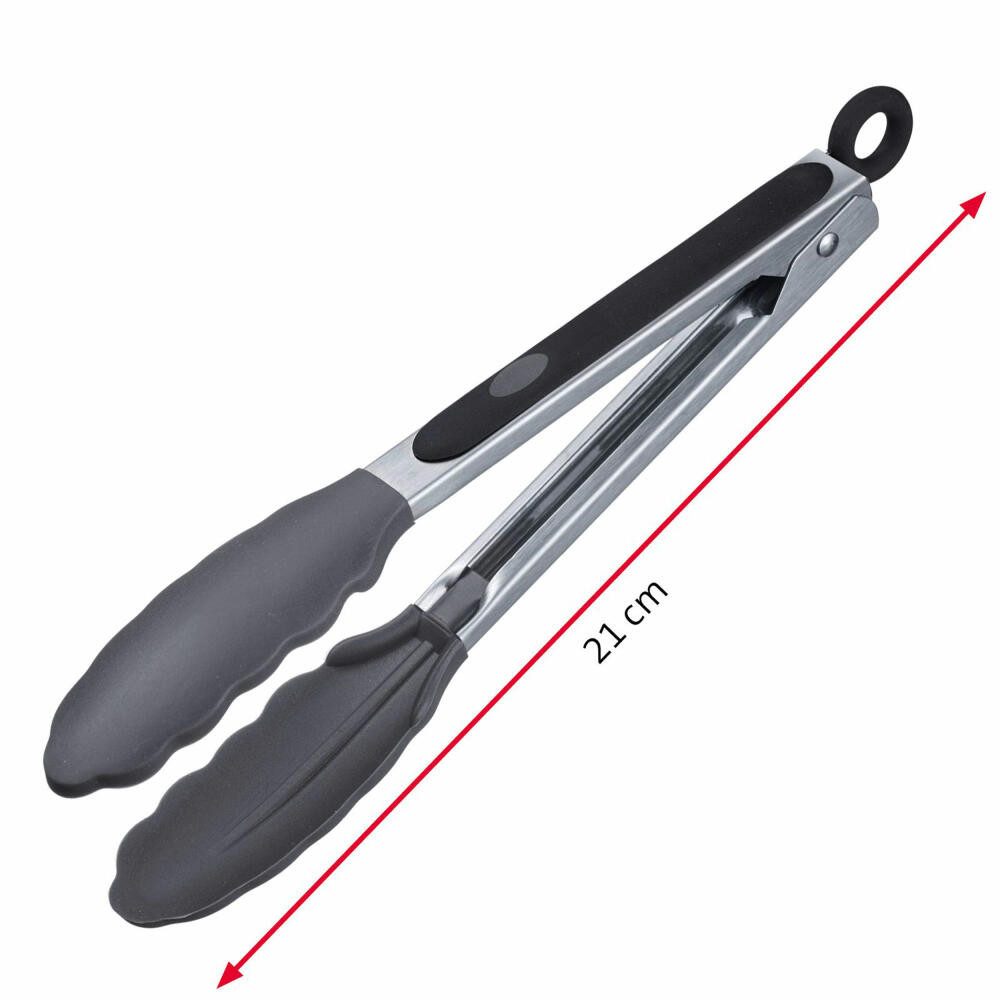 WESTMARK Servierzange mit Silikonlaffen und gummierten Griffen, Länge: 21 cm, Mini – Bild 5 von 5