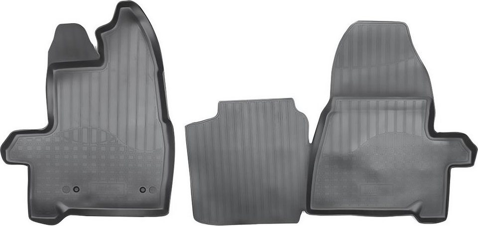 RECAMBO Passform-Fußmatten CustomComforts (4 St), für Ford Transit, Tourneo  Custom ab 2012, perfekte Passform