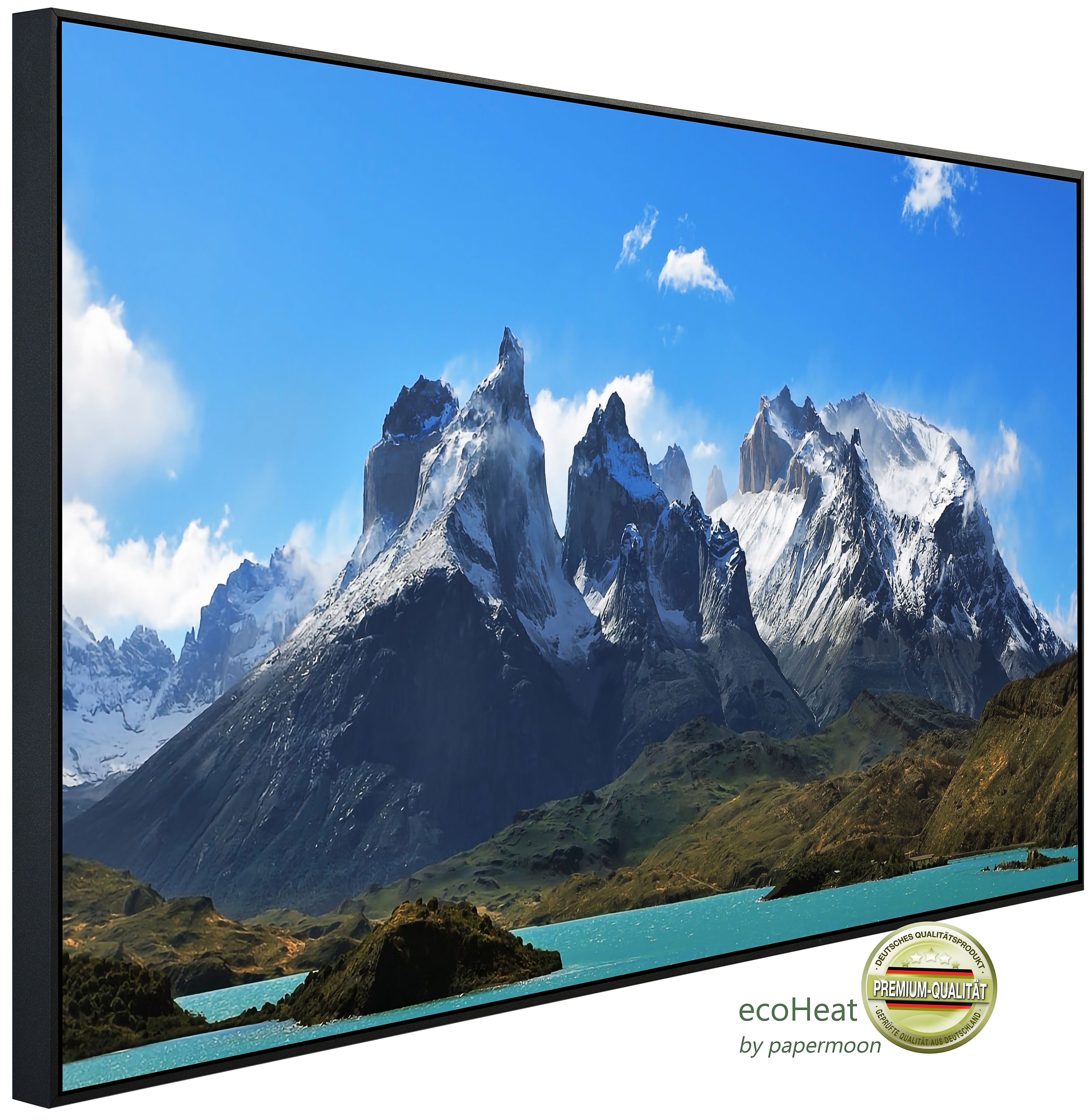 Papermoon Infrarotheizung INFRAROT-BILD-HEIZUNG, Schneeberge, TÜV-Rheinland/GS zertifiziert, angenehme Strahlungswärme