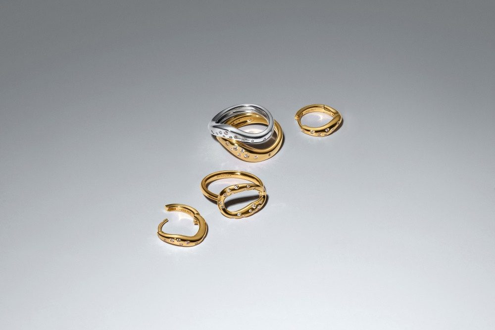 Pandora Fingerring Pandora Essence Stapelbare, organisch geformte, zweifarbige Ringe 1646 (1-tlg)