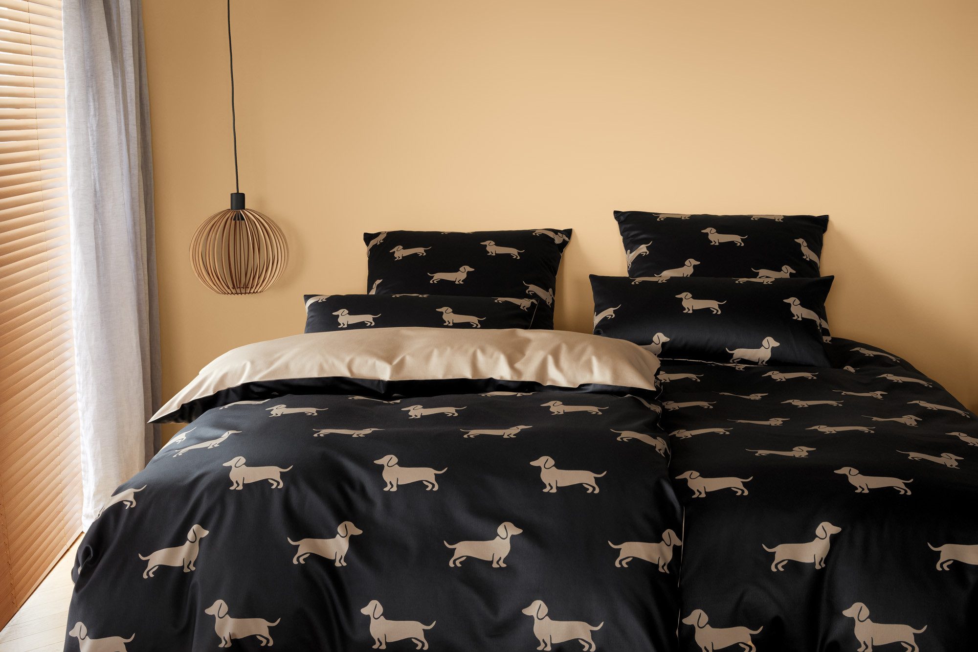 Elegante Bettwäsche Dogs, Mako-Satin, 2 teilig, angenehmes Hautgefühl