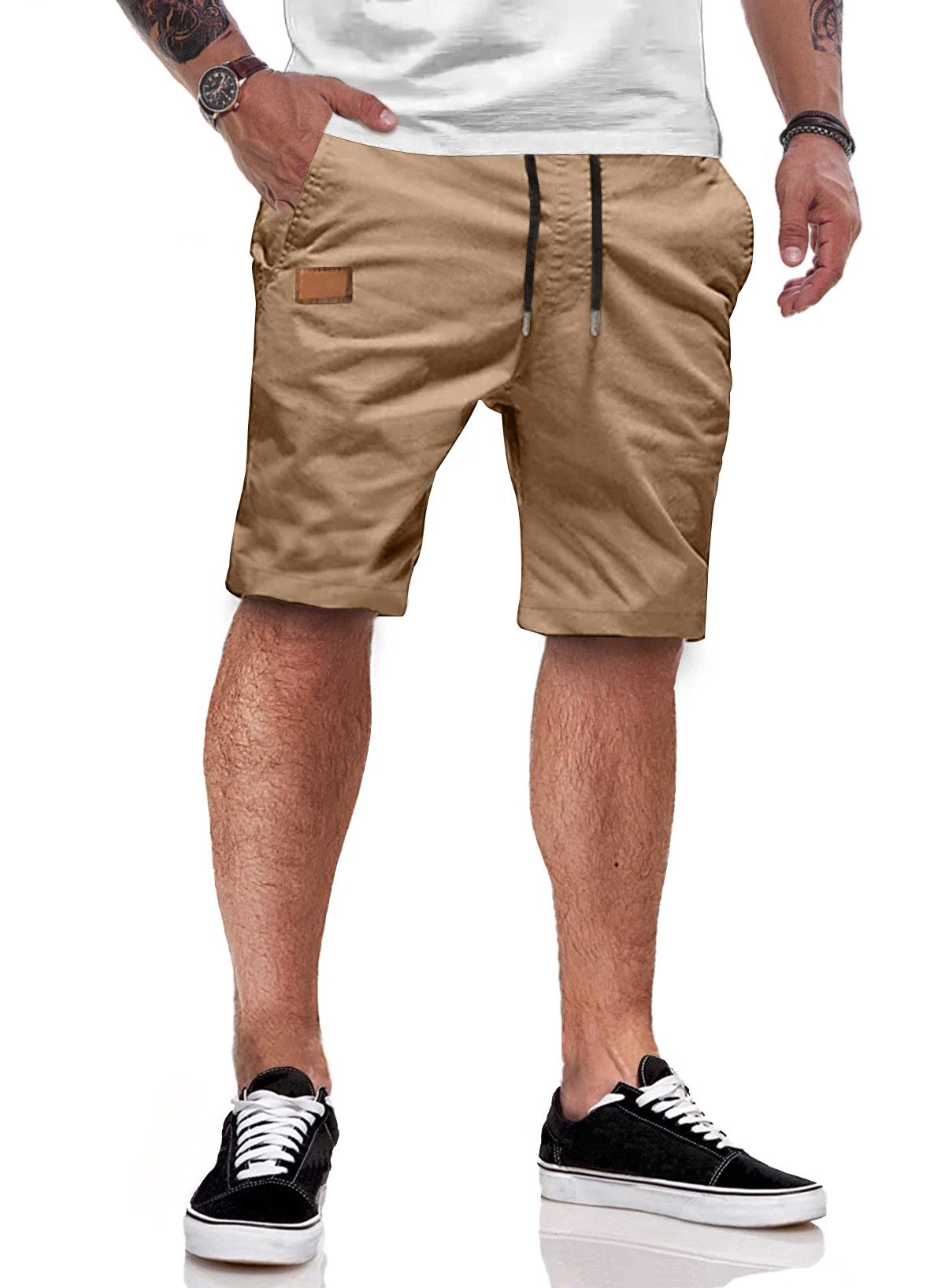 JMIERR Chinoshorts Kurze Hosen Herren Shorts Herren Sommer Baumwolle (shorts) in Unifarbe