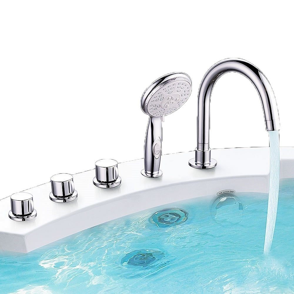 Badarmatur Badarmatur Badewanne Chrom Rund 5 Loch Waschtischarmatur Mischbatterie