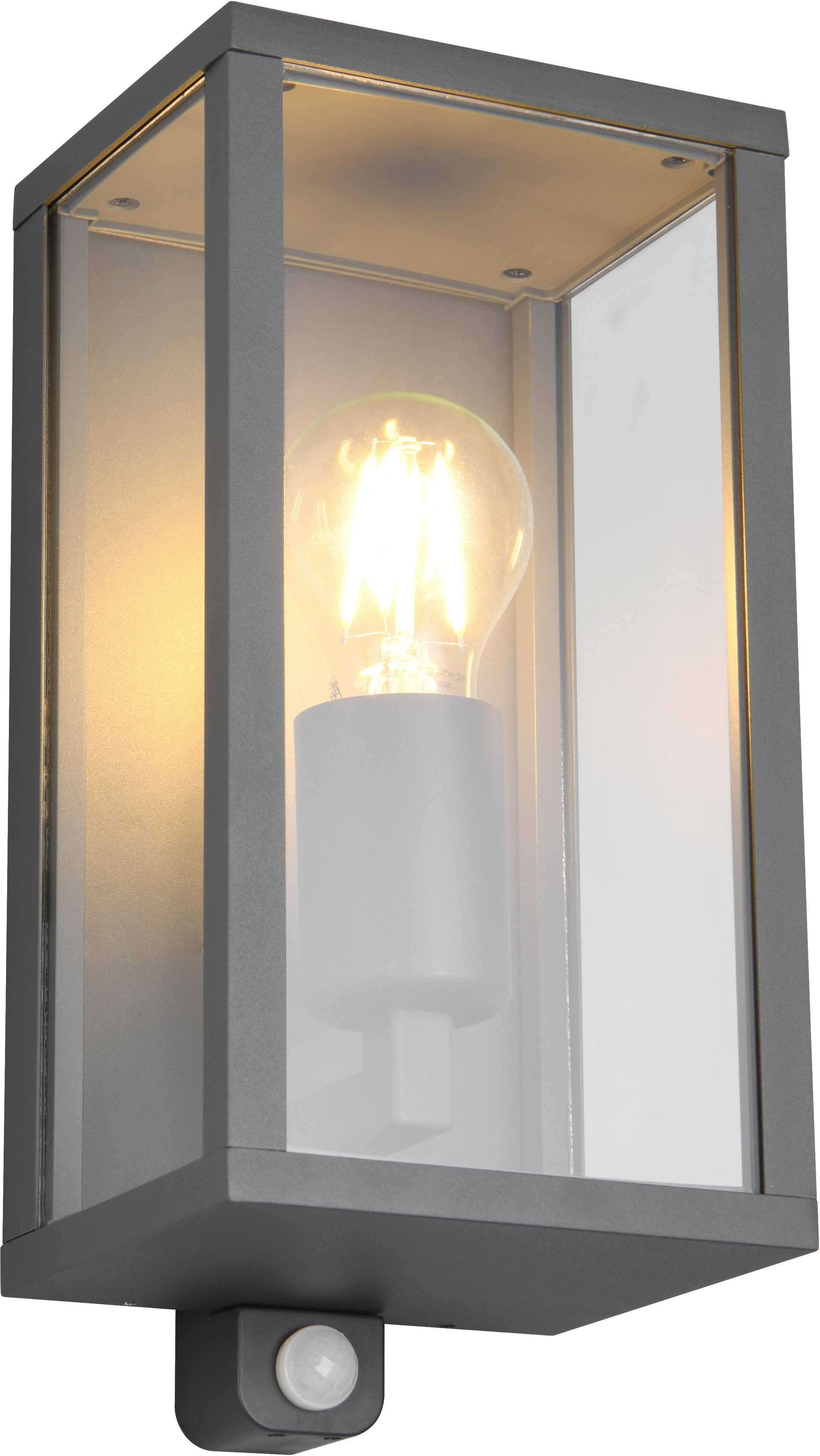 TRIO Leuchten Außen-Wandleuchte GARONNE, Outdoor Wandlampe exkl 1x E27 max 60W, Hauswand-Leuchte, Bewegungsmelder, Leuchtdauer einstellbar, Leuchtmittel wechselbar, warmweiß - kaltweiß, Garten Wandleuchte IP44 mit Bewegungsmelder, Leuchtdauer einstellbar
