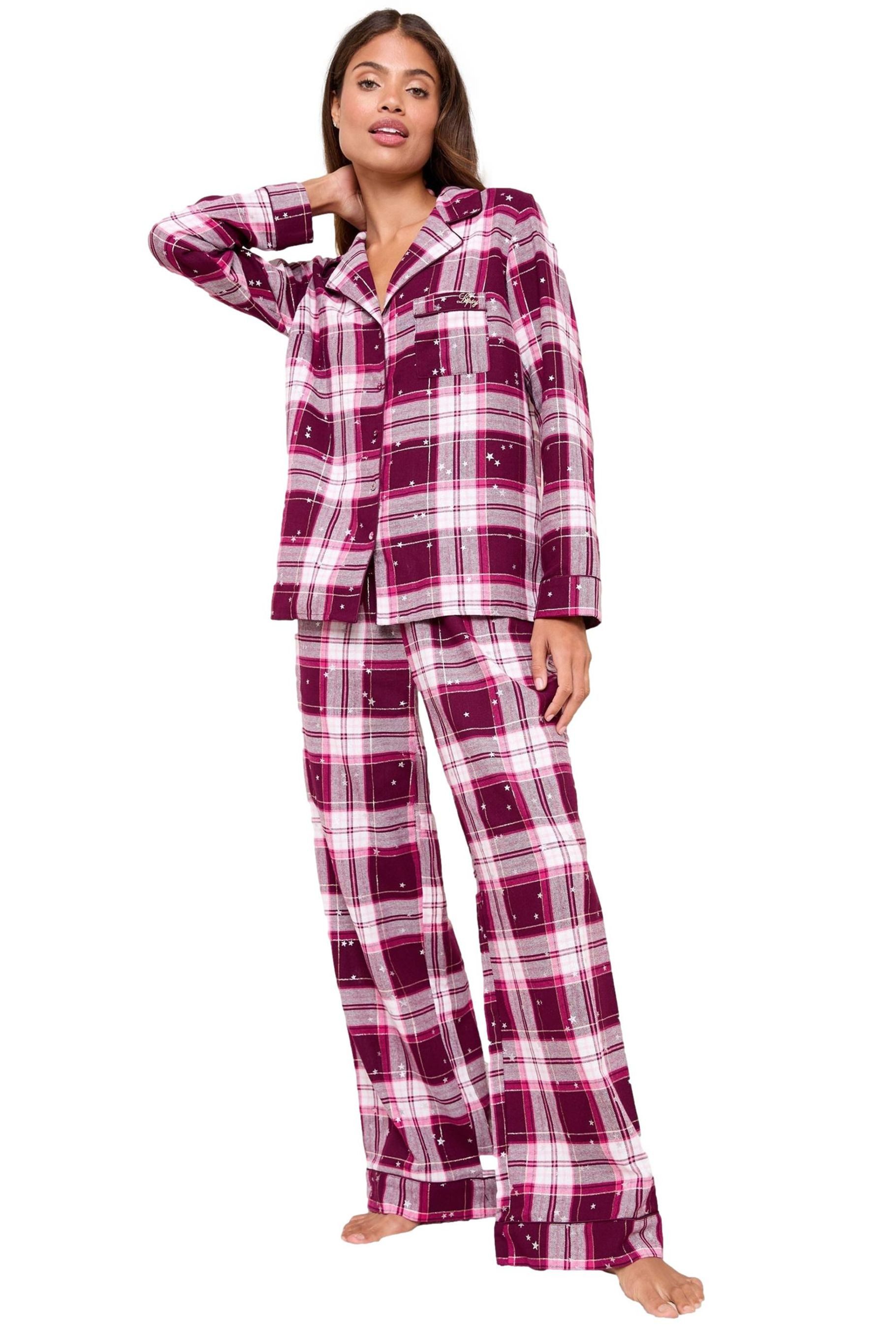 Pyjama Lipsy Pyjama aus Gewebe mit langen Ärmeln, Regular