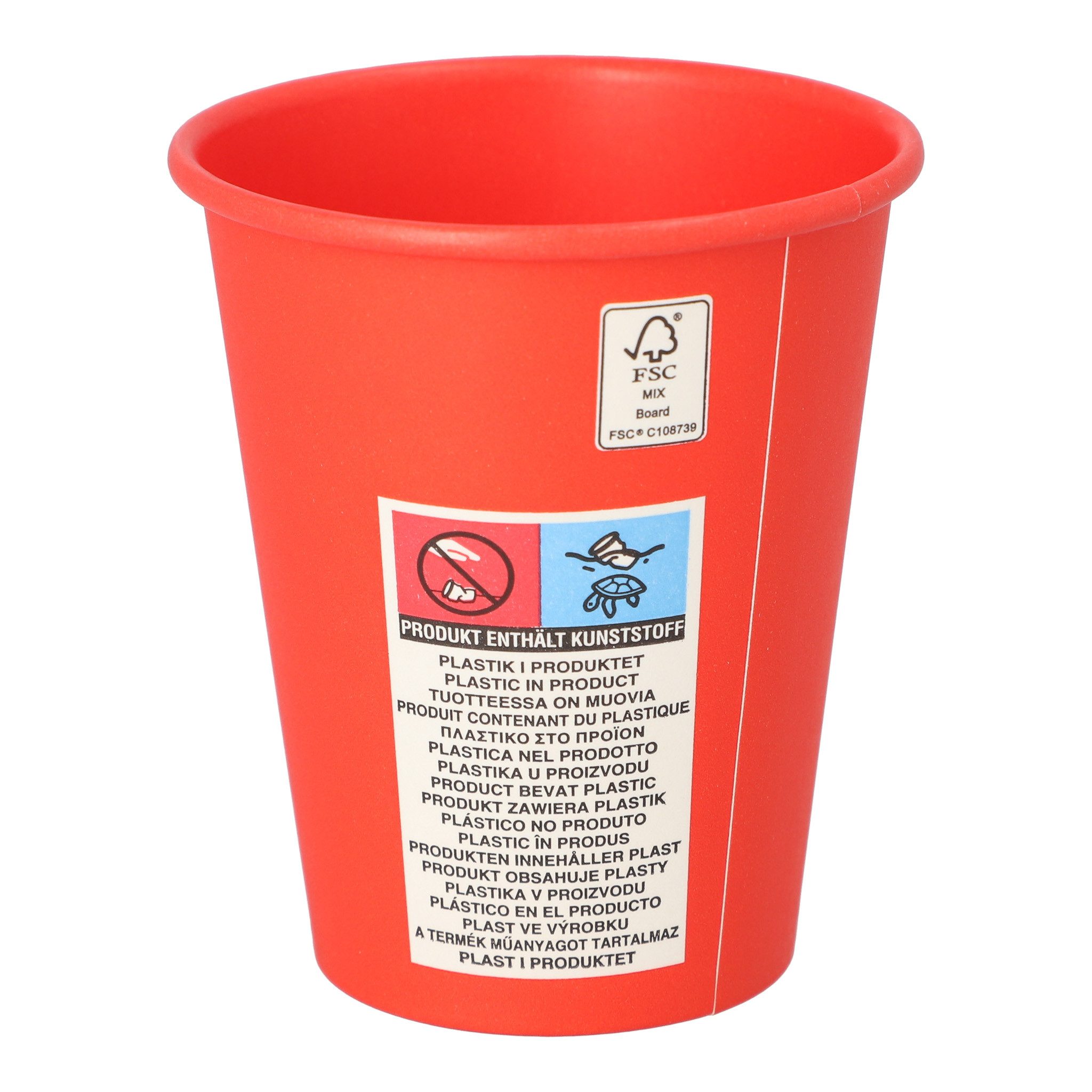 PAPSTAR Einwegbecher, Papier, Pappbecher 200ml 50 Stück Rot