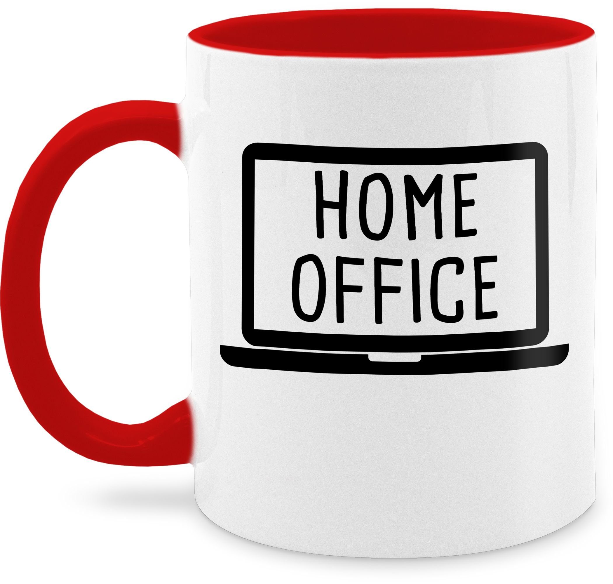 Shirtracer Tasse Home Office, Keramik, Kaffeetasse Job Geschenk 3 Rot