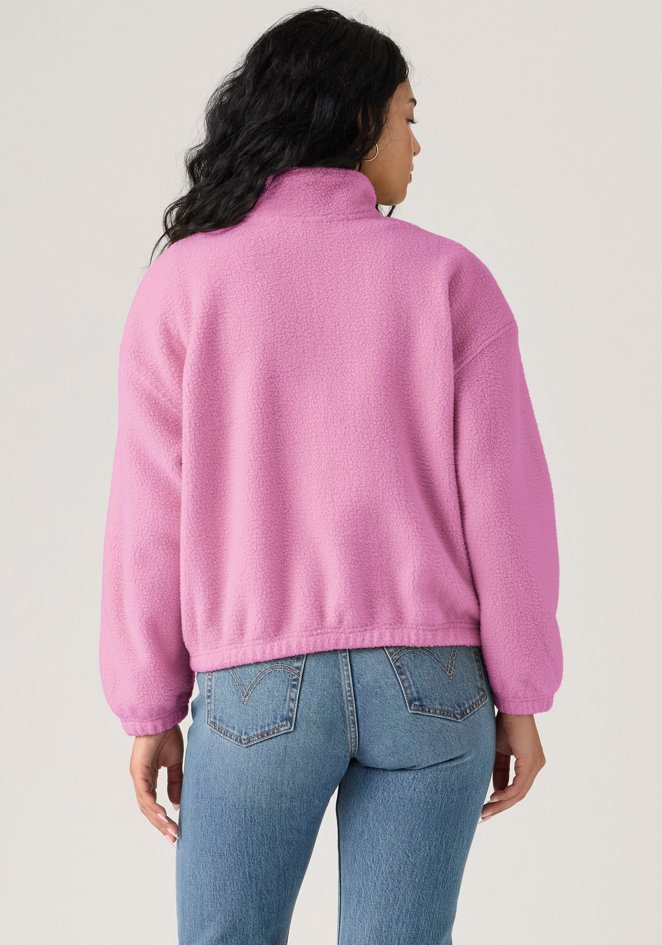 Levi's® Fleecepullover LSE_DELTA 1/4 ZIP Pflegeleichte Fleece- Qualität