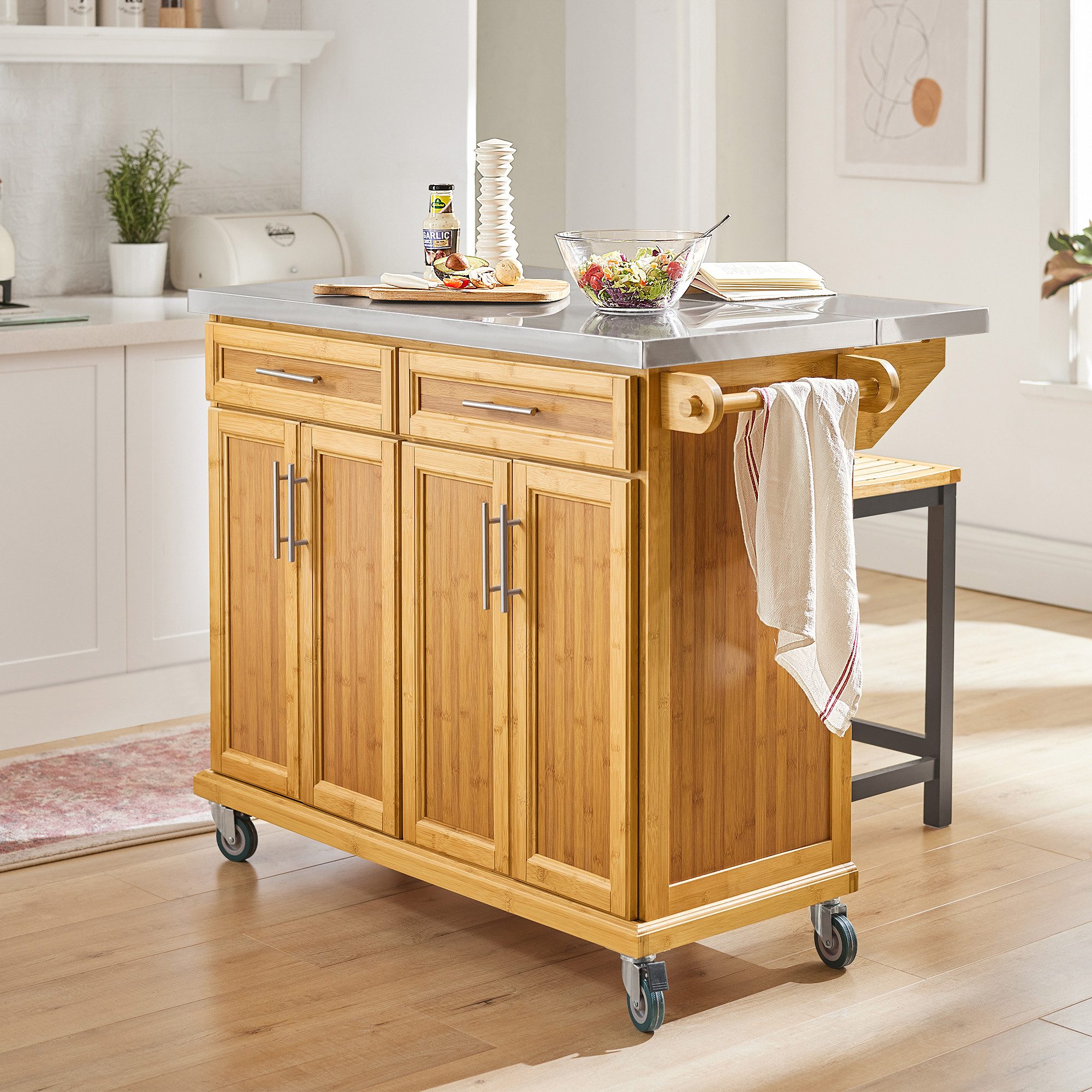 SoBuy Küchenwagen FKW69/FKW70, Küchenwagen auf Rollen, Servierwagen Rollwag günstig online kaufen