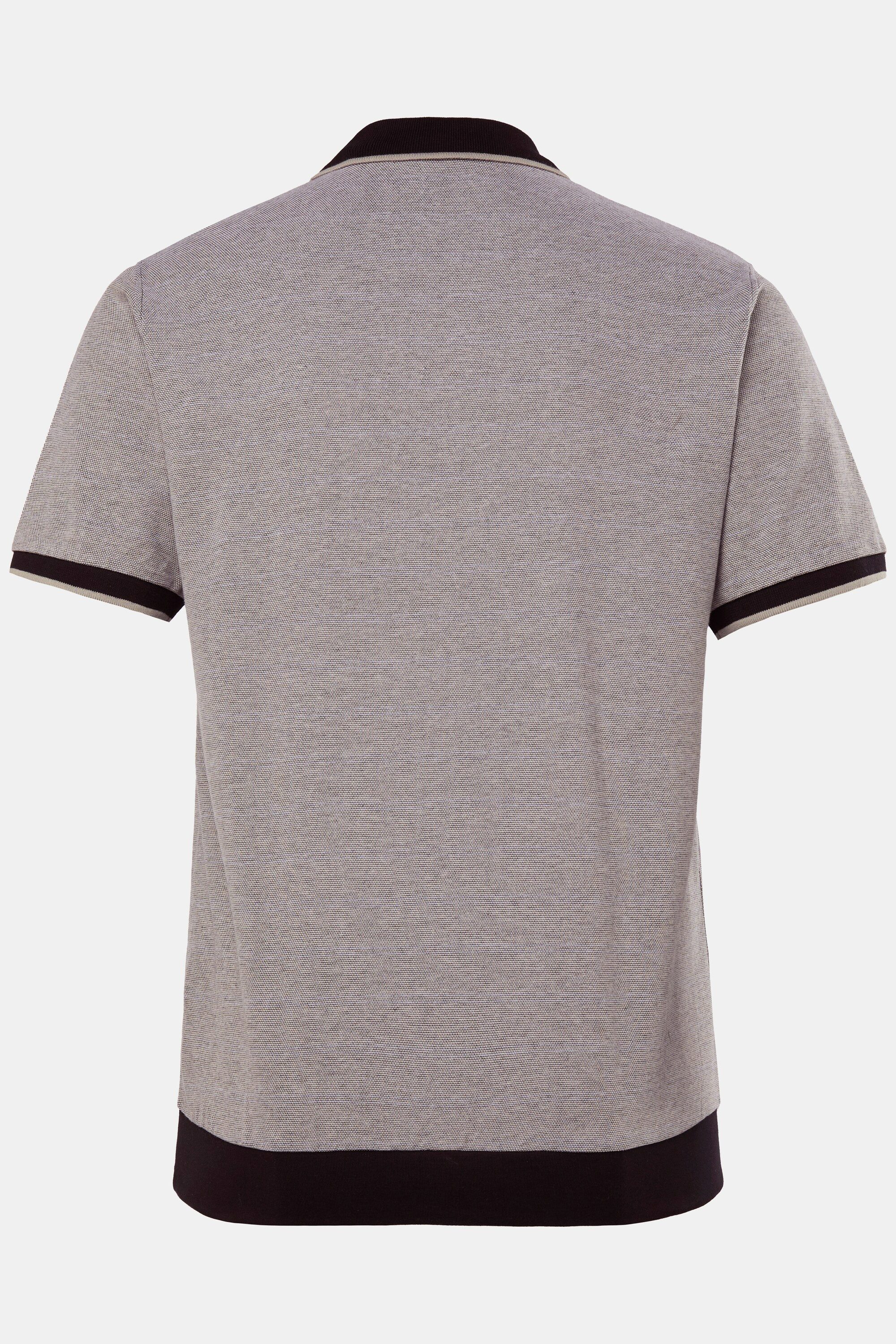 Men Plus Poloshirt Poloshirt Halbarm Bauchfit Piqué