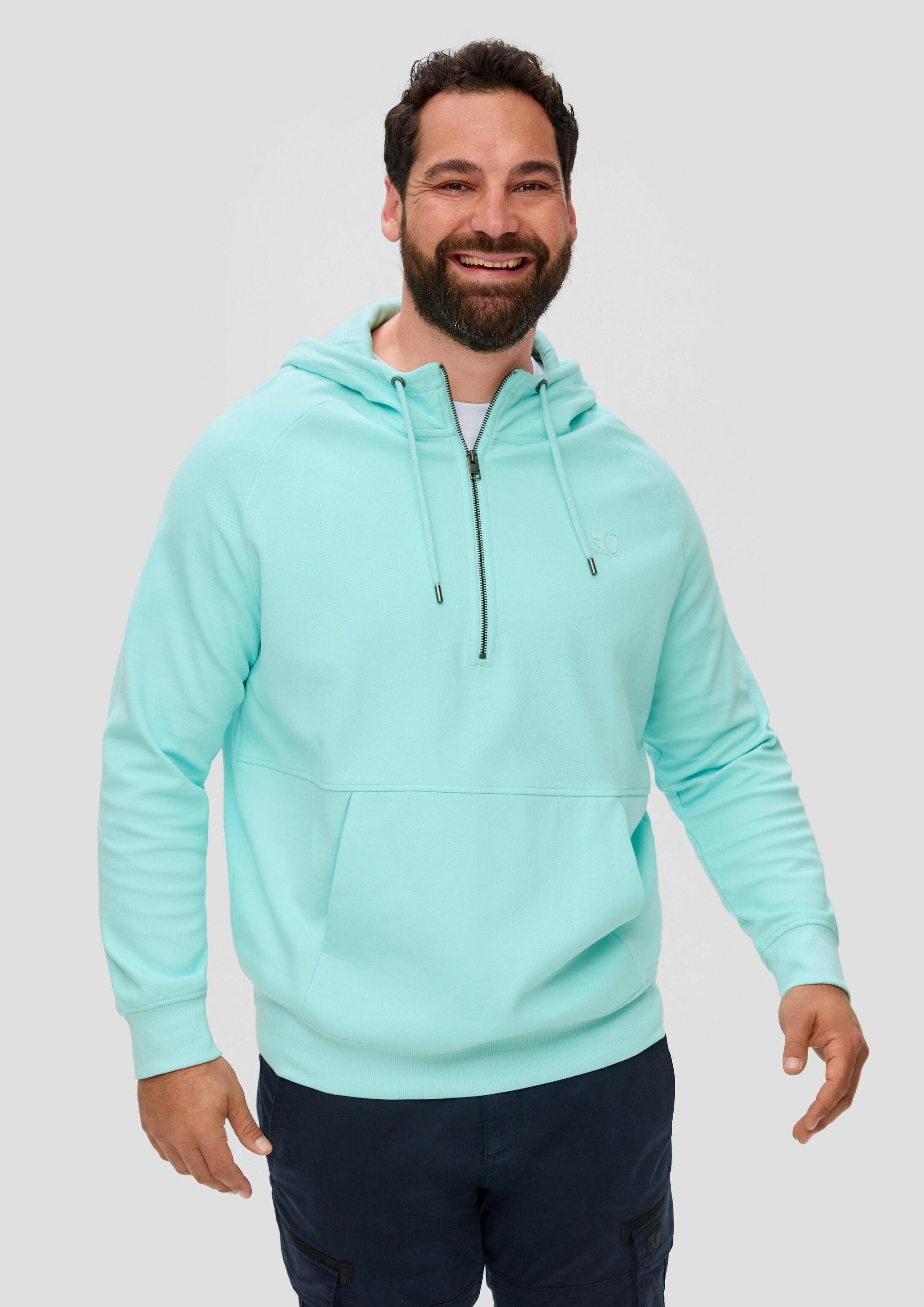 s.Oliver Sweatshirt Sweatshirt Hoodie aus Baumwollmix