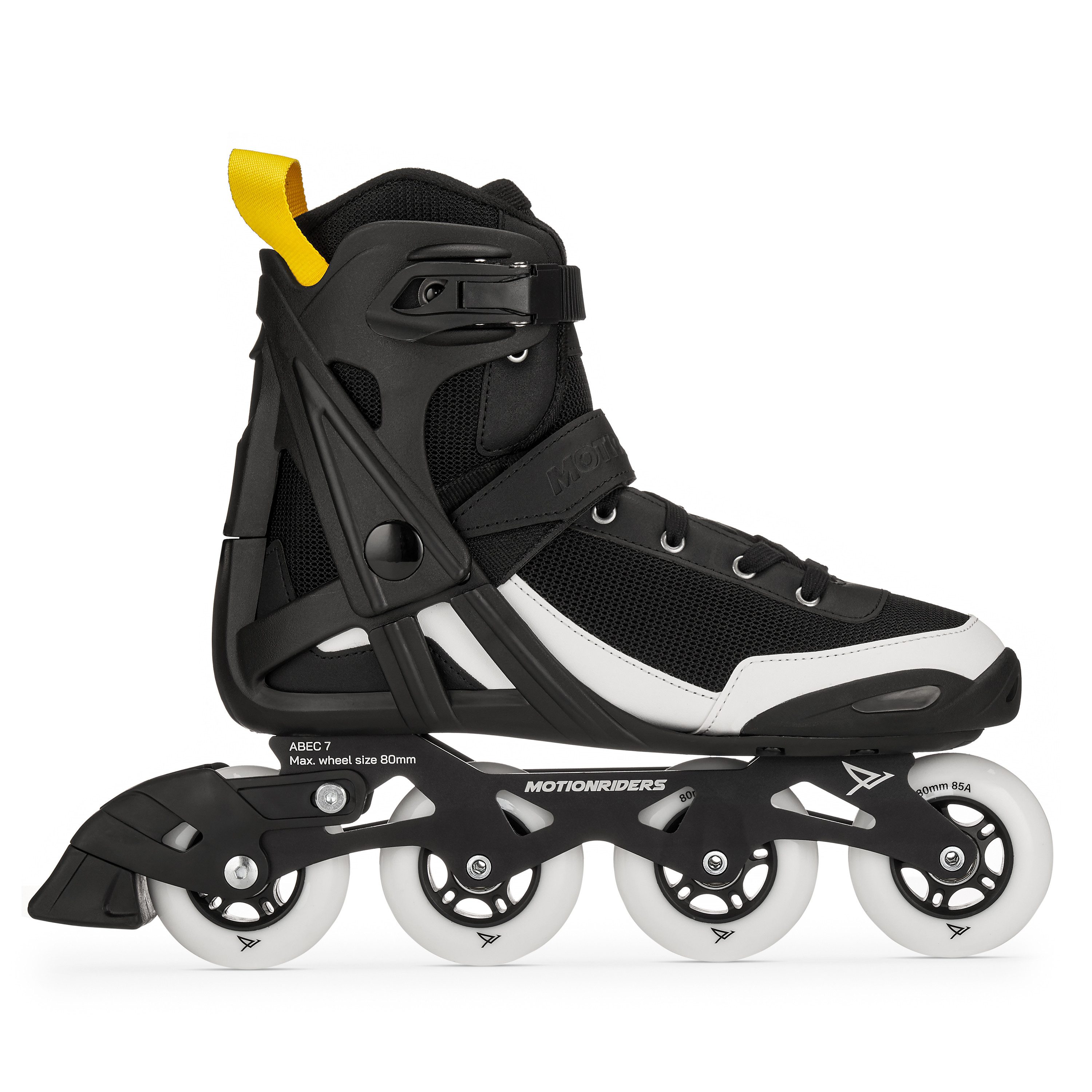 MOTIONRIDERS Inlineskates Herren Damen XION 80, SSP (Super Soft Padding), AirFlip Belüftungskonzept, AEROLITE Mesh