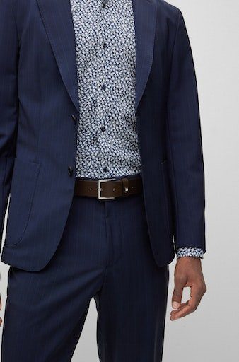 BOSS Ledergürtel Ther-Flag-E_Sz35 mit stilvollen Markendetails günstig online kaufen