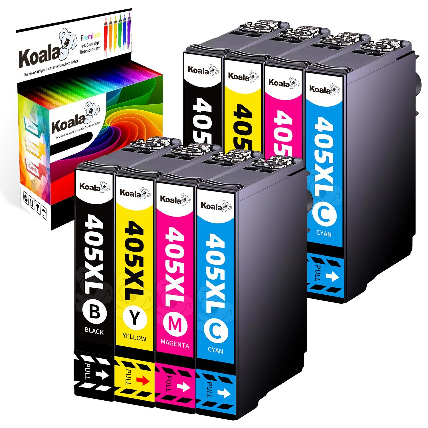 Koala 405XL Druckerpatronen für Epson WorkForce C13T05G64010 Pro WorkForce (Packung, 4820 XL WF Multipack 4825 8er 7830) XL Epson 3830 Pro 405 Tintenpatrone 405