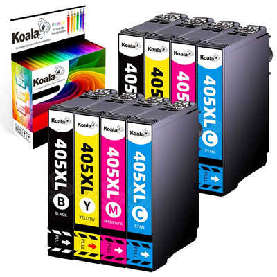 Koala 405XL Druckerpatronen für Epson 405 XL WorkForce Pro 8er Multipack Tintenpatrone (Packung, Epson 405 XL C13T05G64010 WorkForce Pro WF 4820 3830 4825 7830)