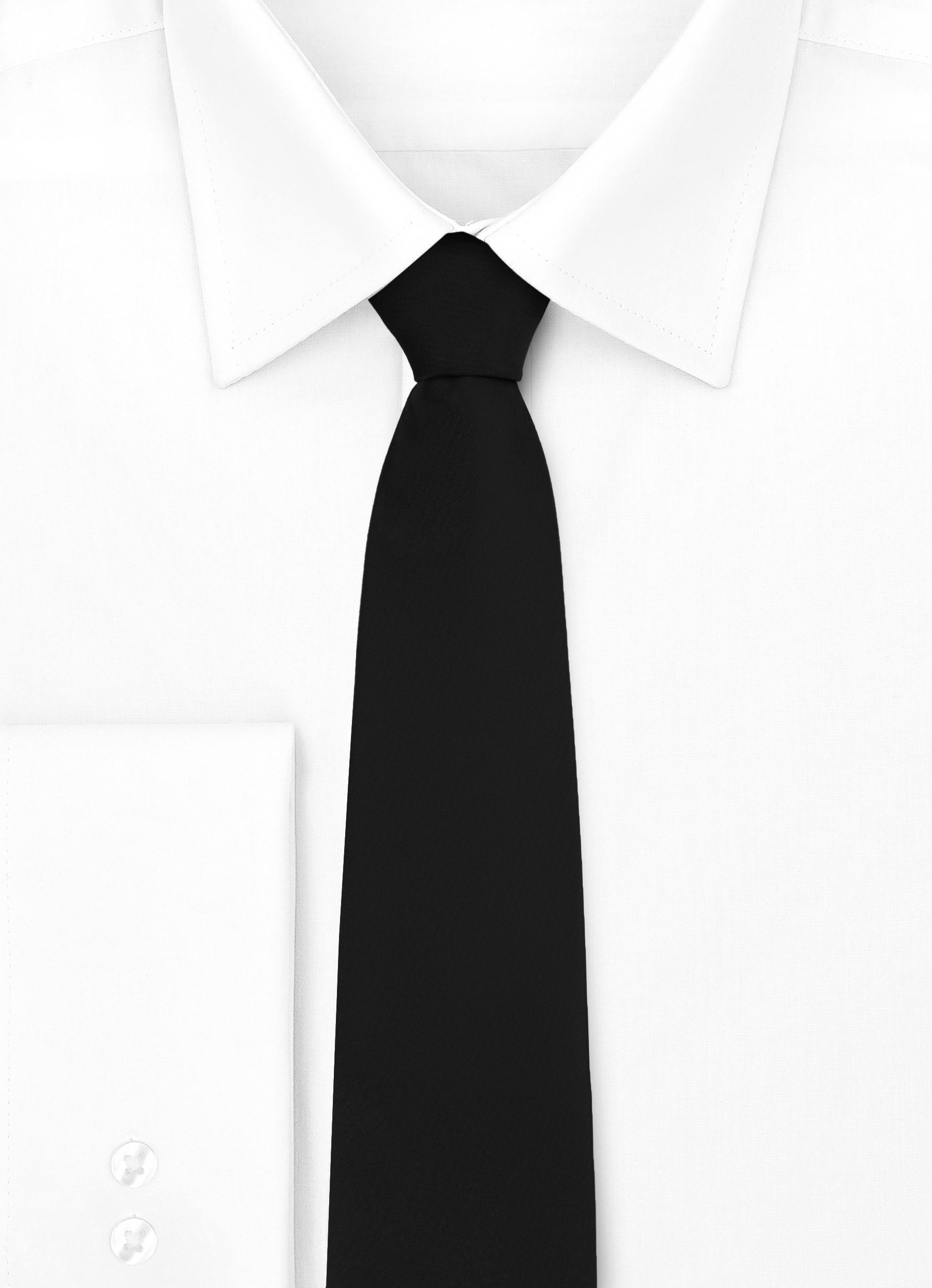 Krawatte Herren 1-St) Schwarz (150cm Krawatte KP-8 Ladeheid 8cm) (Set, Breite x
