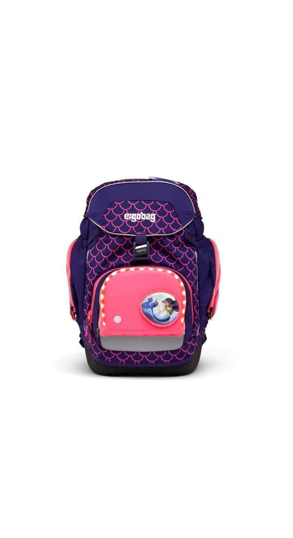 ergobag Schulranzen Fluo LED Zip Set, reflektierend