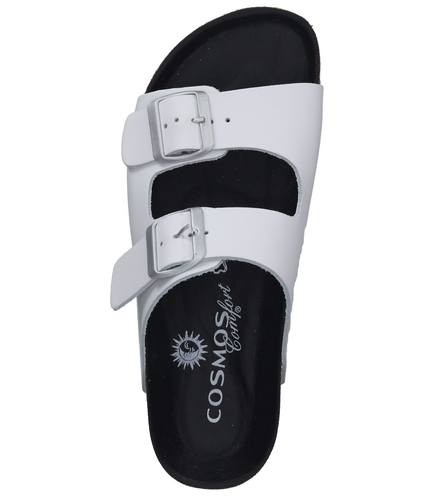 Weiß Comfort Pantolette COSMOS Leder Pantoletten