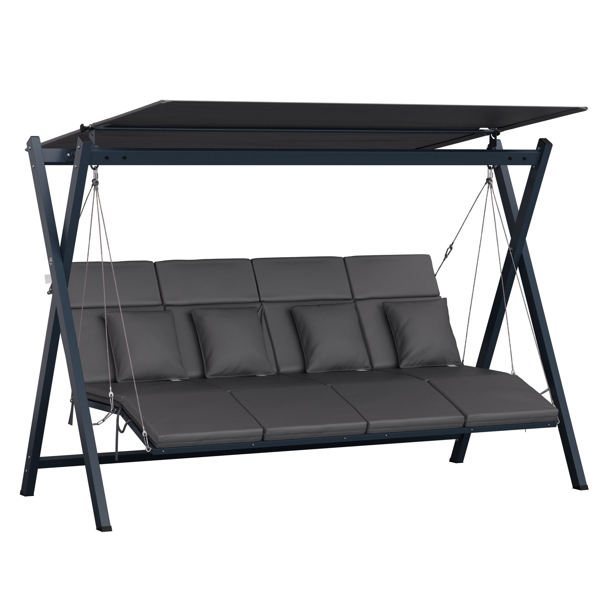 blumfeldt Doppelschaukel FlexiSwing, (Set), Gartenliegen Swing Lounger Garten Balkon Outdoor