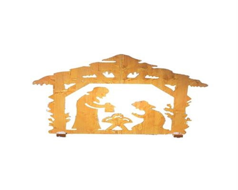 GASPO Krippe Fichtenholz Weihnachtskrippe Krippe Krippenstall 114 x 100 cm 49163 (1-tlg), Fichtenholz
