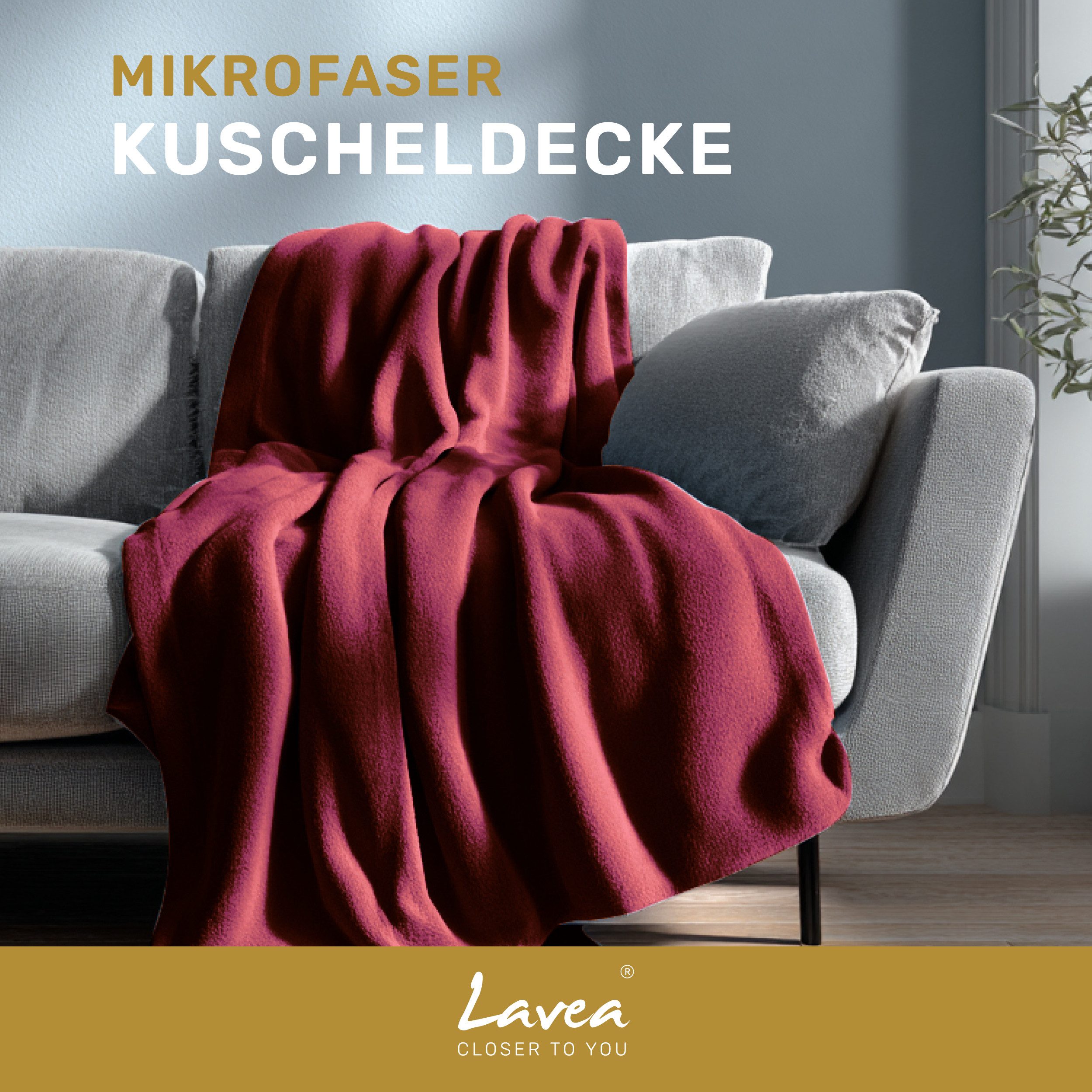 Wohndecke Kuscheldecke, Fleecedecke, Wolldecke flauschig und weich, Lavea, günstig online kaufen