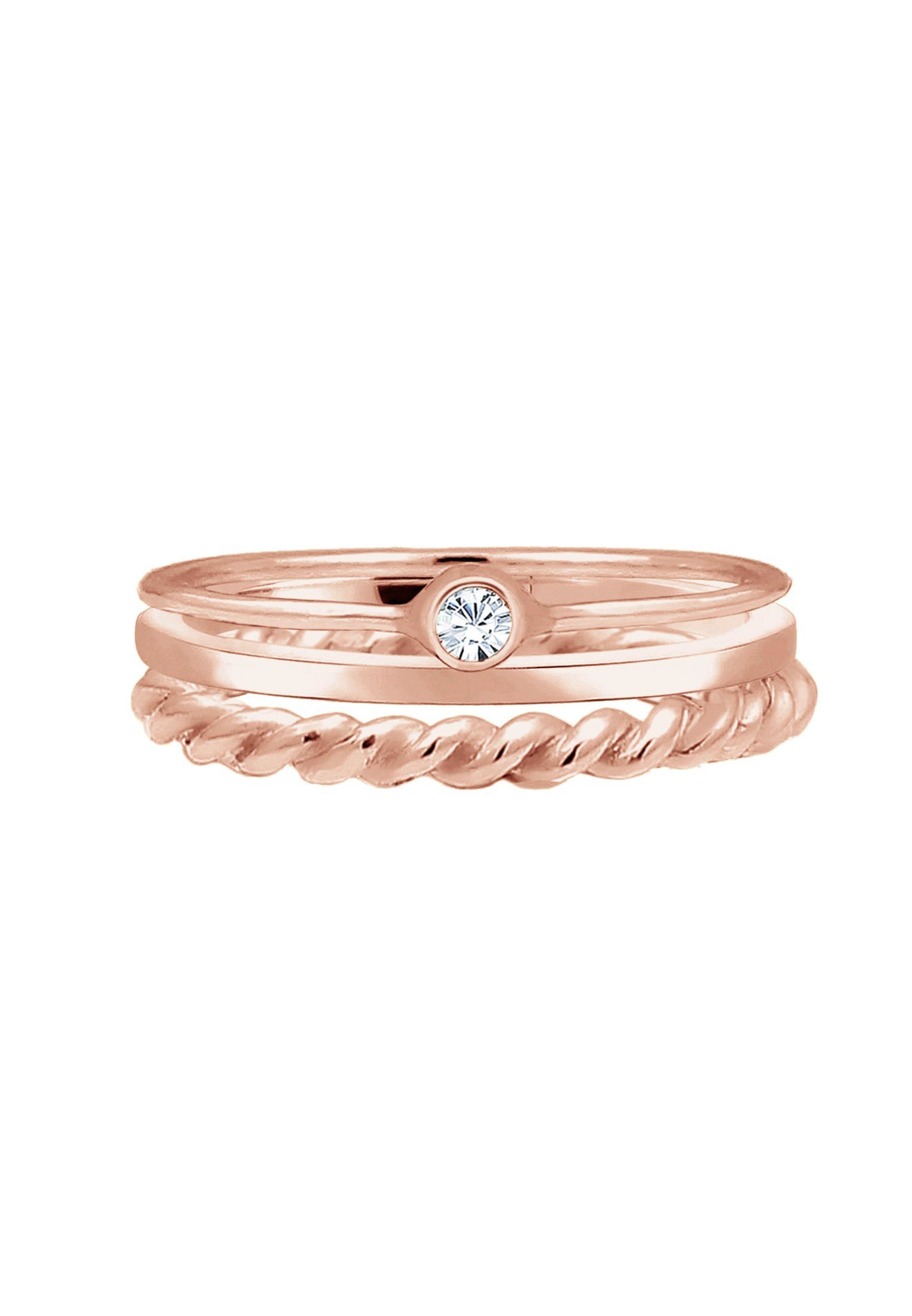 Elli Solitärring Ring-Set mit Kristalle 925 günstig online kaufen