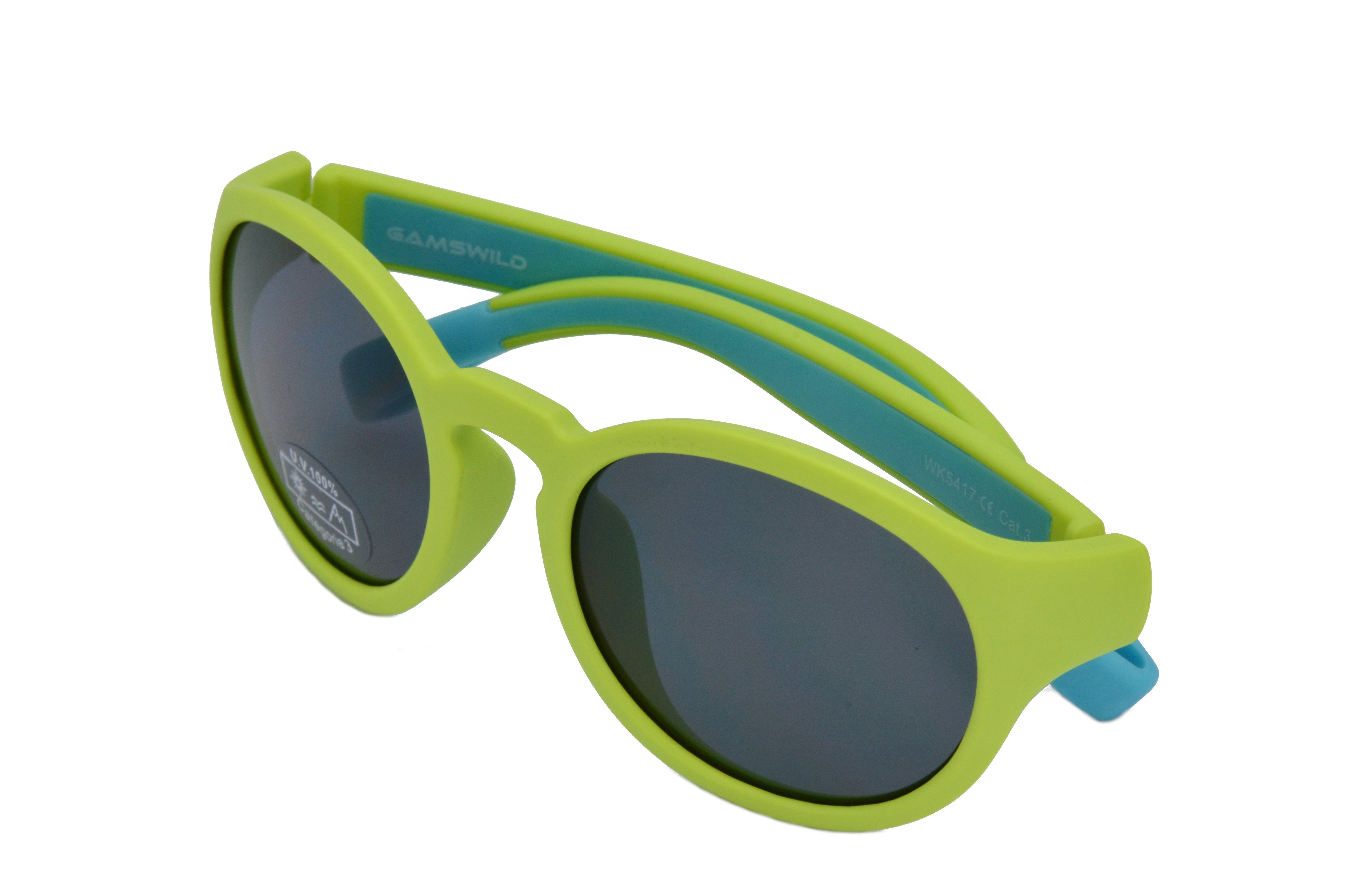 Jungen blau, 5-10 Unisex, Sonnenbrille lila kids Jahre grün, Kinderbrille Kleinkindbrille WK5417 Gamswild Mädchen GAMSKIDS