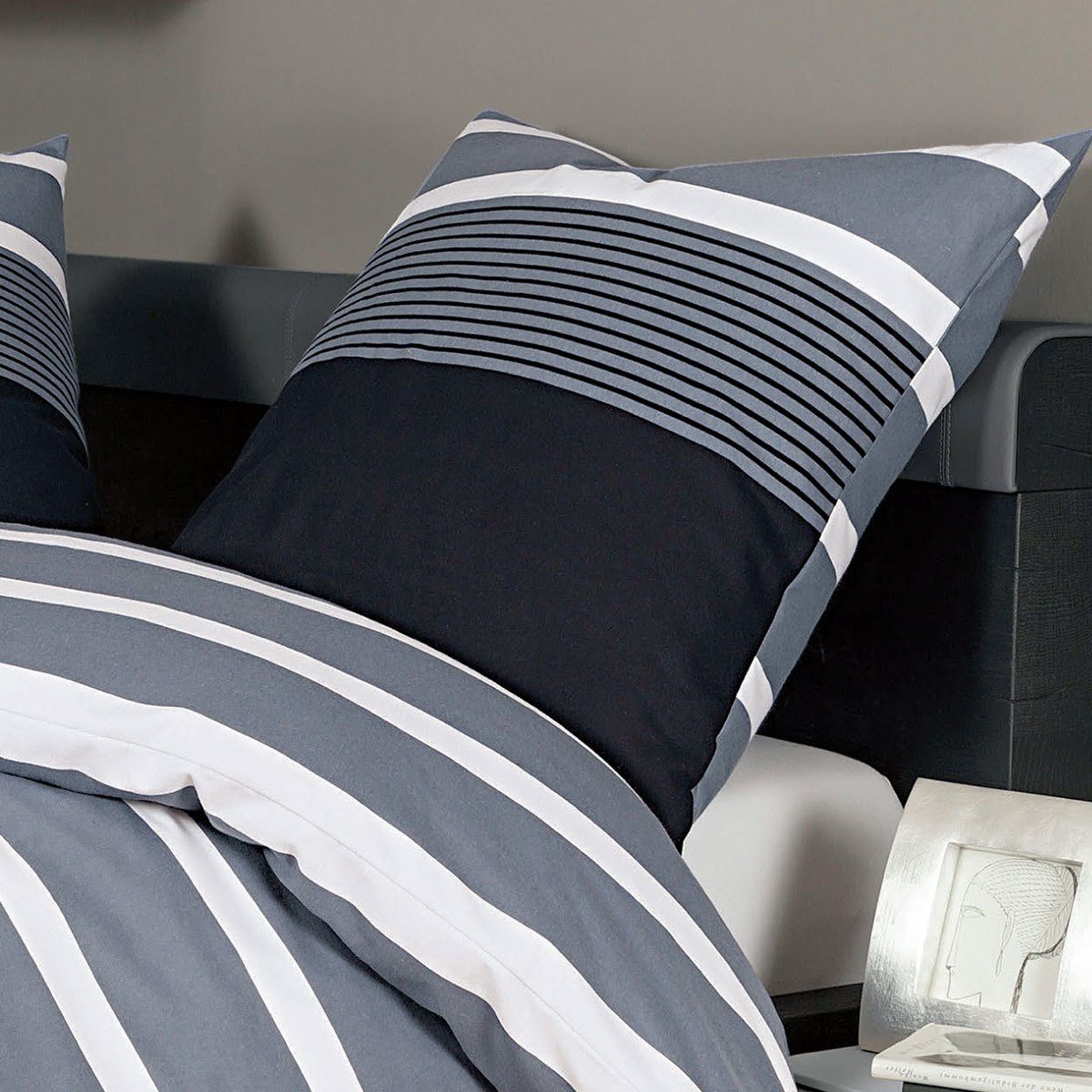 Janine Bettwäsche Davos 65030 silber, Biber, günstig online kaufen
