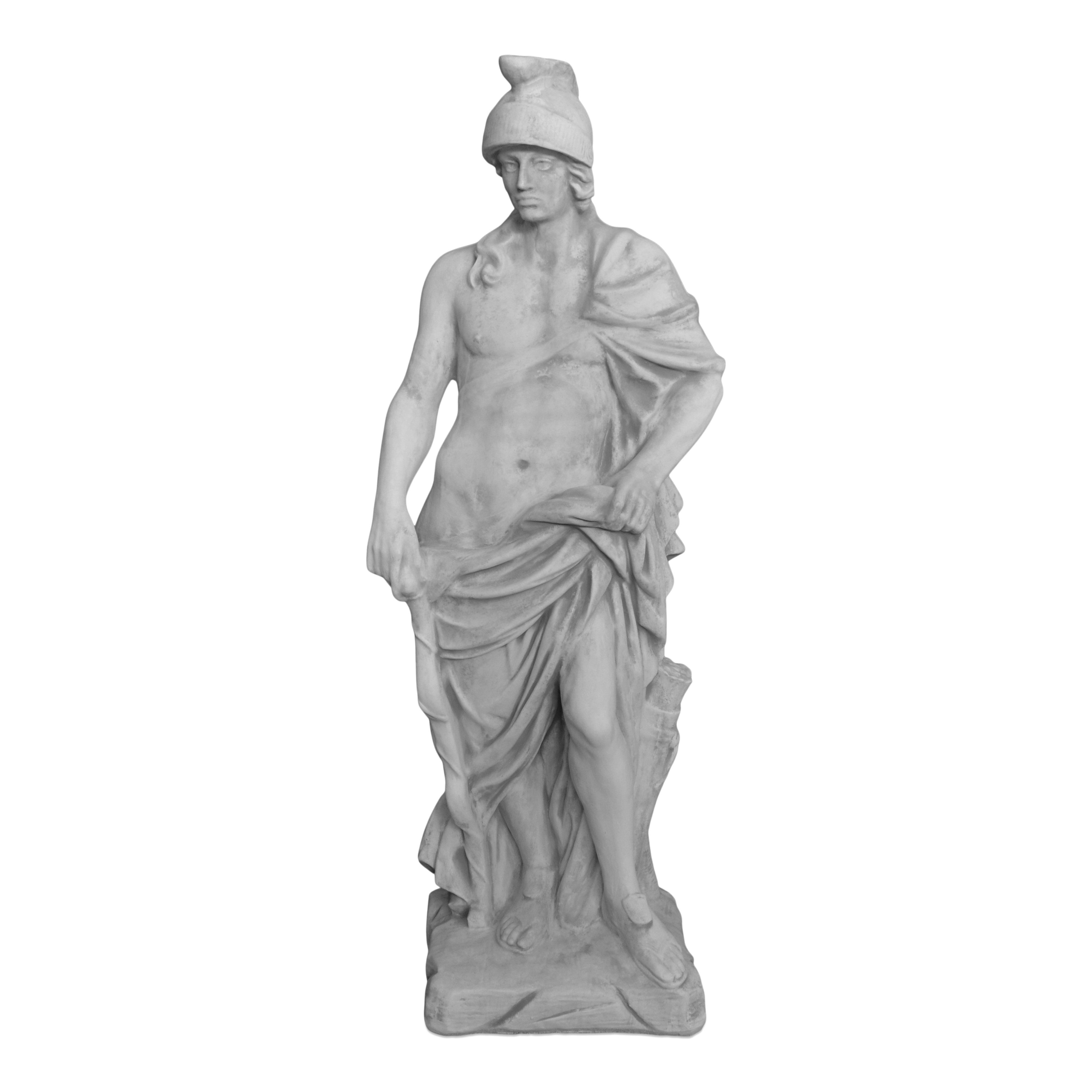 gartendekoparadies.de Gartenfigur Römischer Soldat Steinfigur 146 cm Steinguss 175 kg, Frostsicher