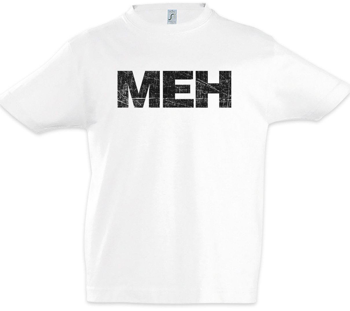 Print-Shirt MEH Kinder T-Shirt Langeweile Langweiler Boredom Boring Bored Nerd
