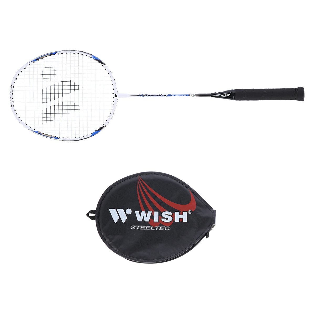 WISH Badmintonschläger STEELTEC 9 Badminton Schläger mit Hülle