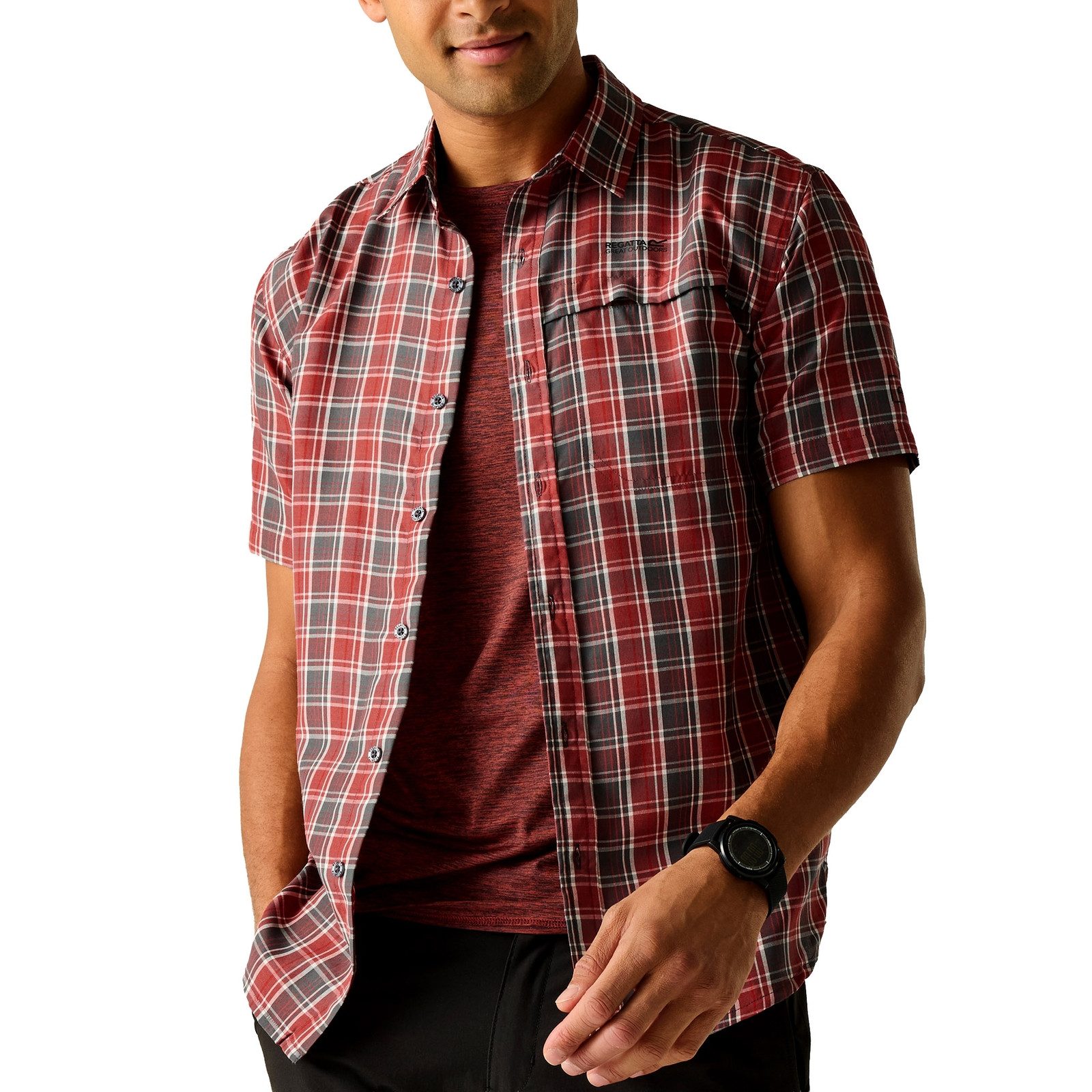 Regatta Funktionshemd Mindano Short Sleeve Shirt mit Brusttasche – Bild 4 von 5