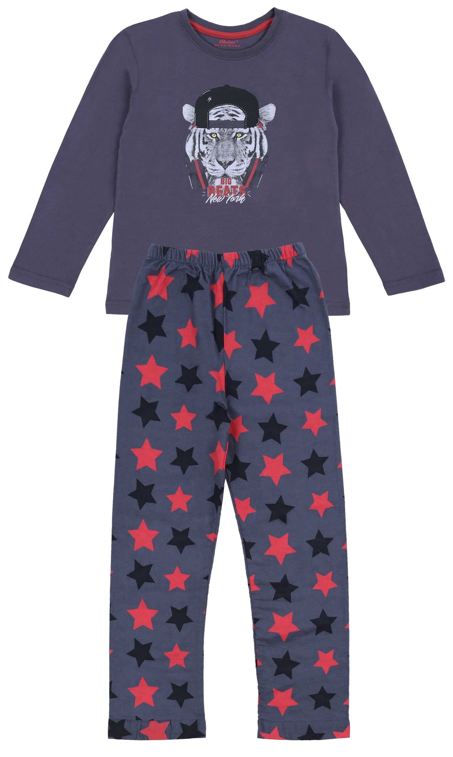 Pyjama Schwarzgraues Pyjama mit Tiger 9-10 Jahre