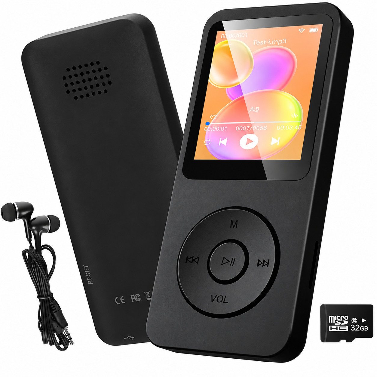 XEOOCE MP3 Player 32GB, Bluetooth 5.3 Musikplayer mit Farbdisplay MP3-Player
